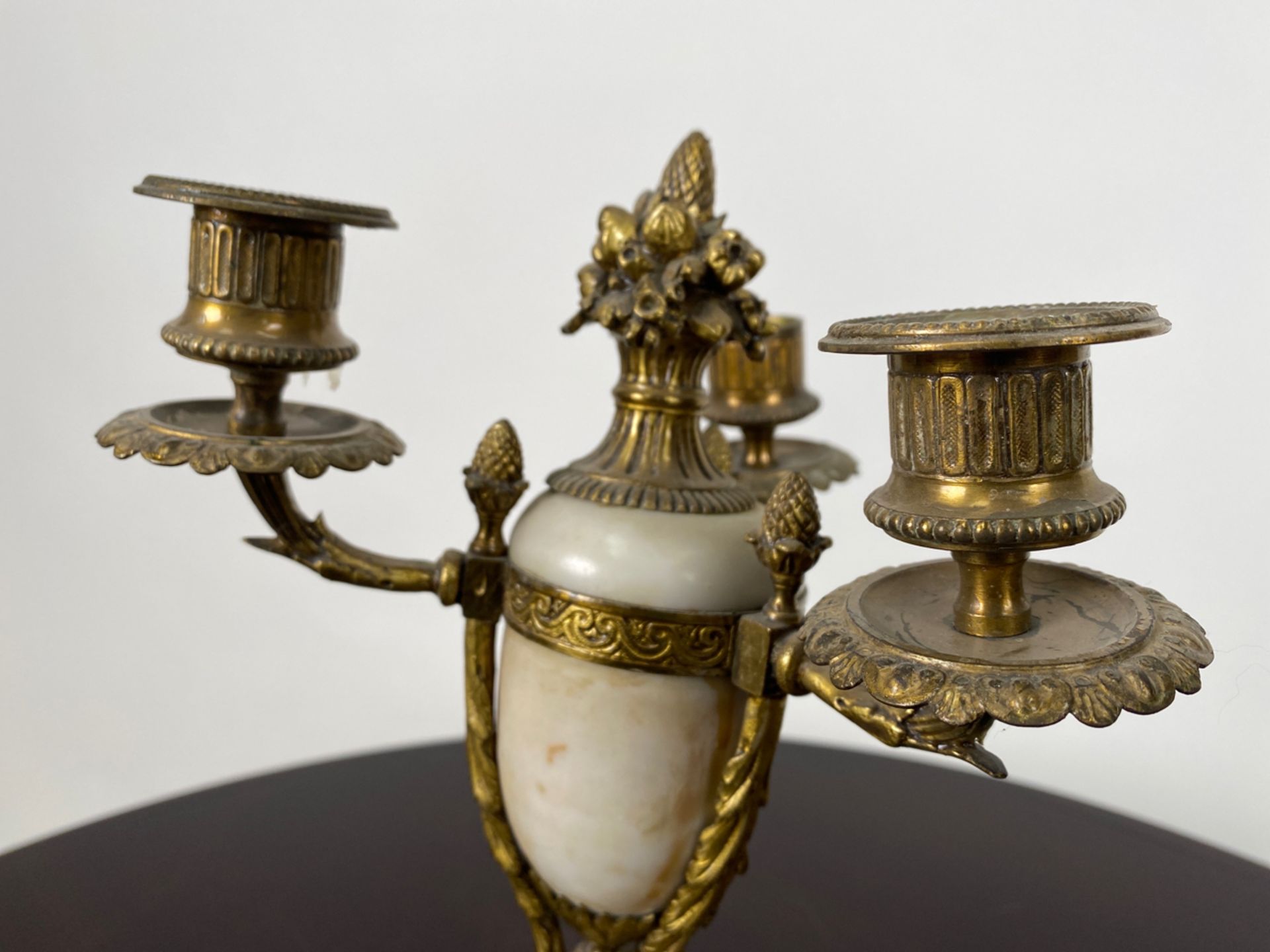 Pair of Marble and Bronze Urn Candlestick Ornaments - Image 10 of 10