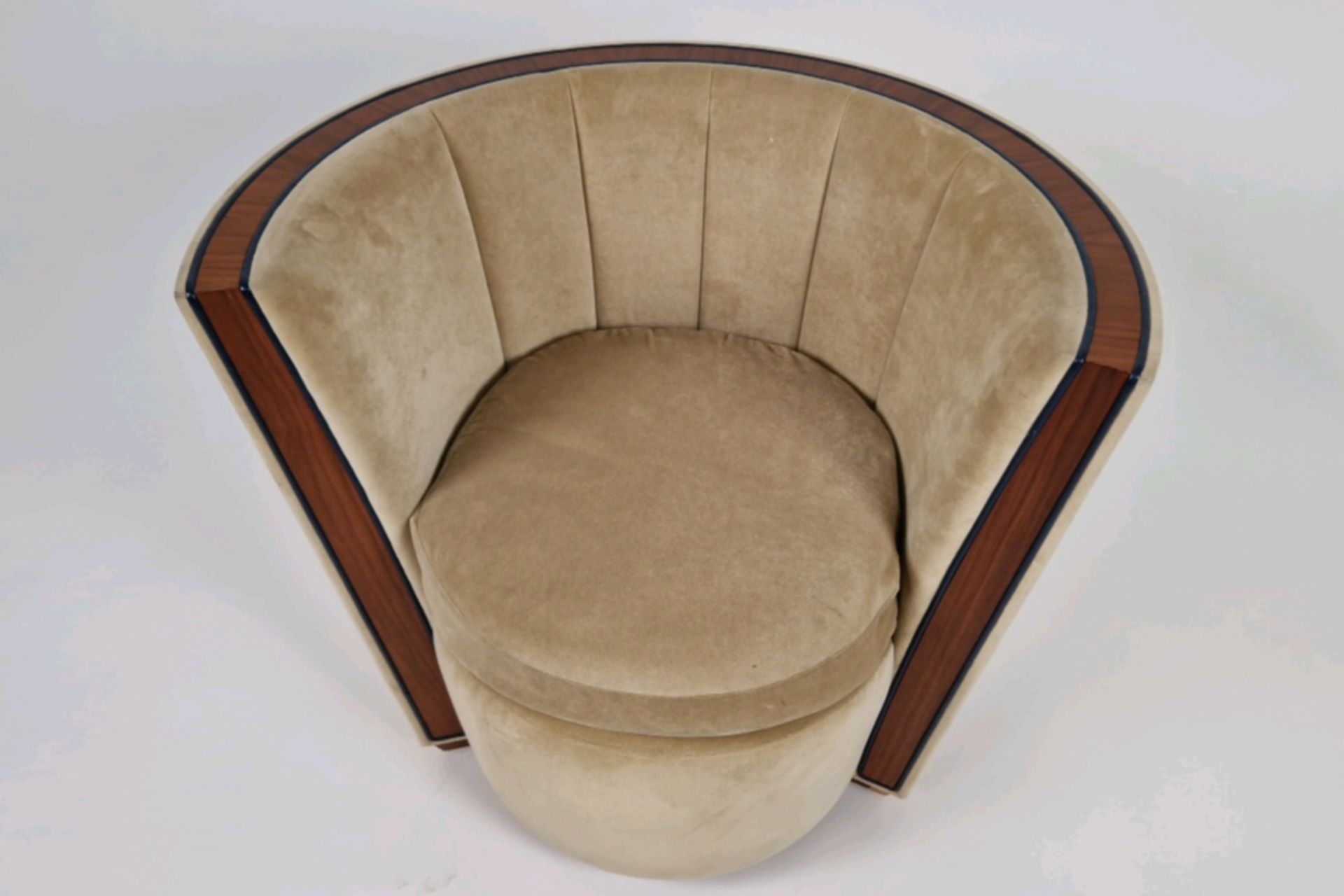 Bespoke Deco Tub Chair Made for Claridge's by David Linley - Image 5 of 12