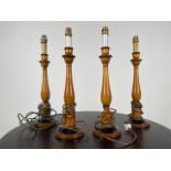 Set of Fruitwood Table Lamps