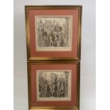 Set of 3 Lithograph Roman Themed Prints