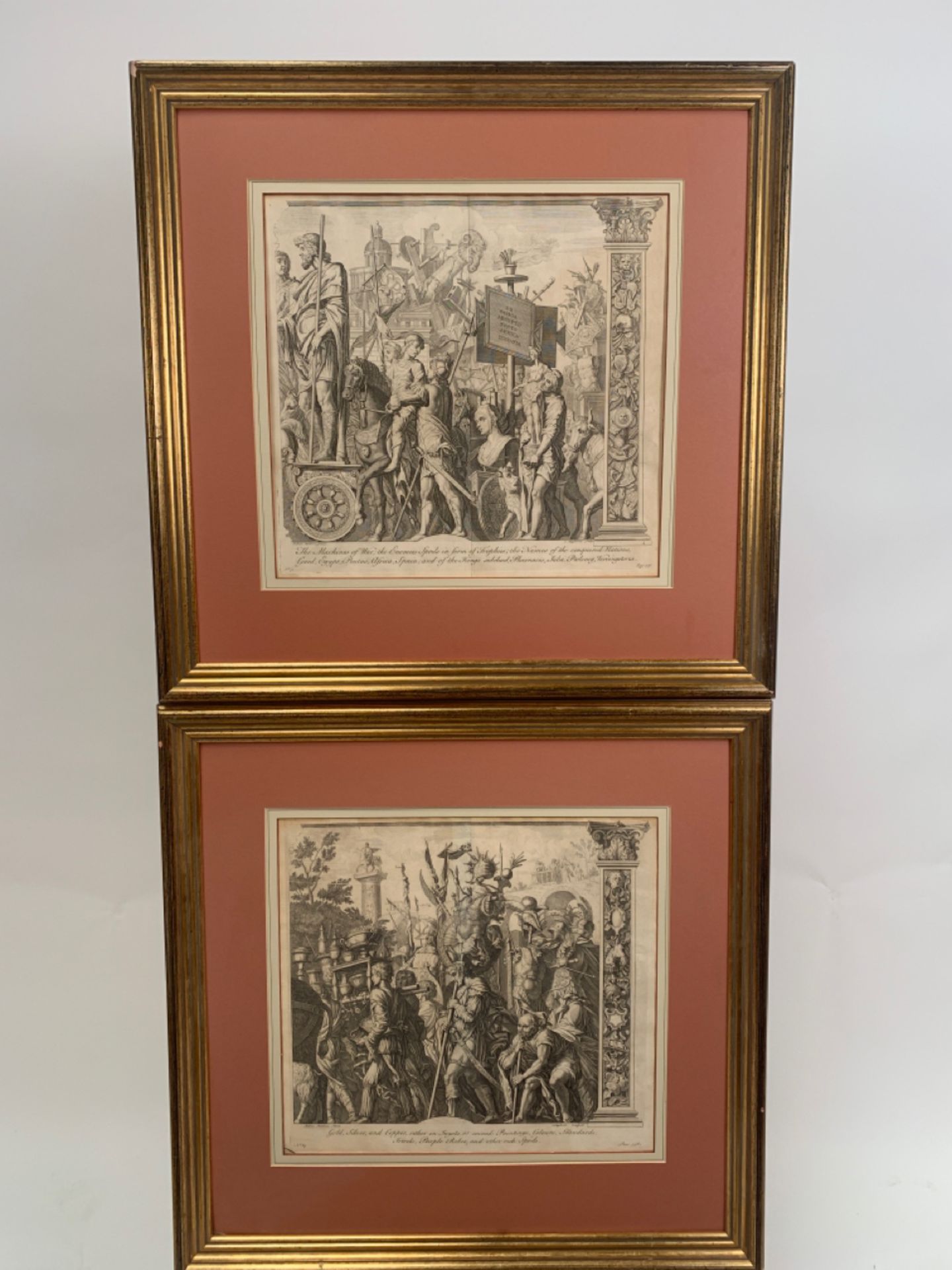 Set of 3 Lithograph Roman Themed Prints