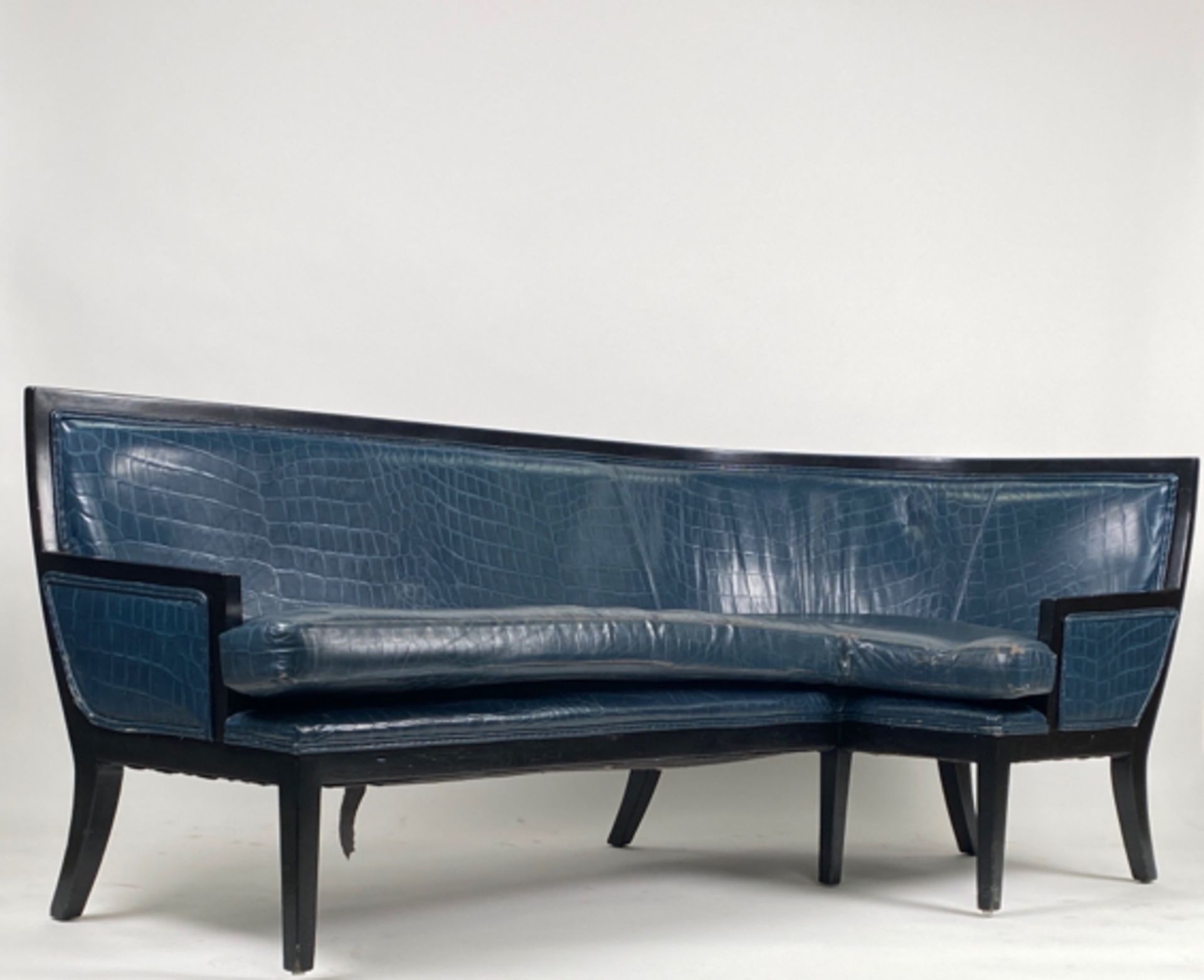 Iconic Berkeley Blue Bar Corner Sofa Commissioned by David Collins