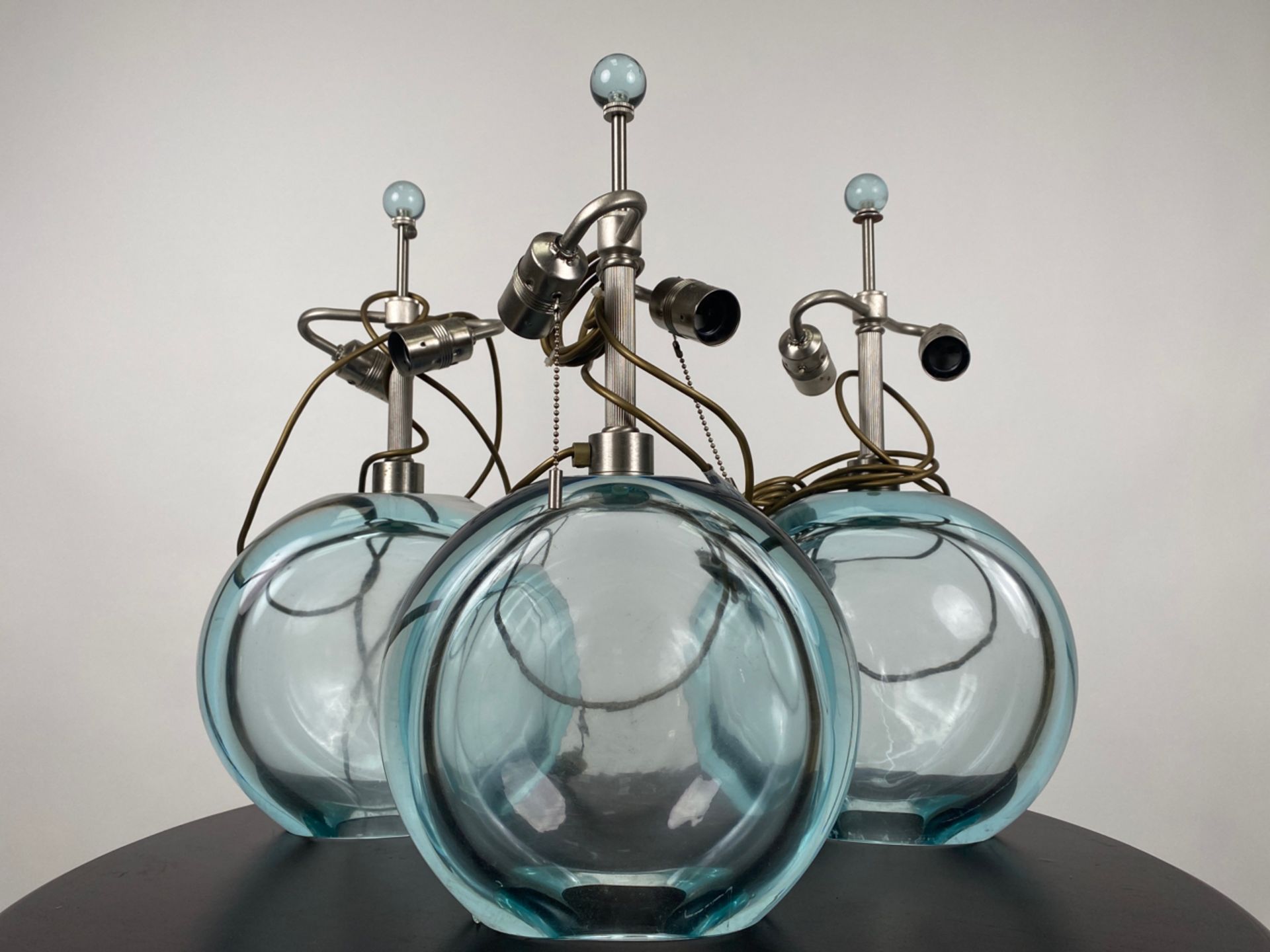 Trio of Donghia Glass Table Lamps