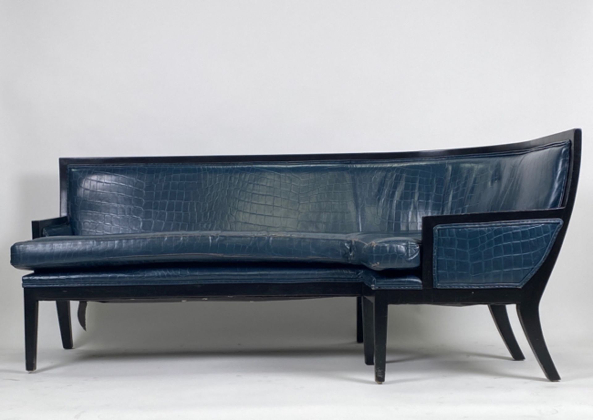 Iconic Berkeley Blue Bar Corner Sofa Commissioned by David Collins - Image 2 of 7