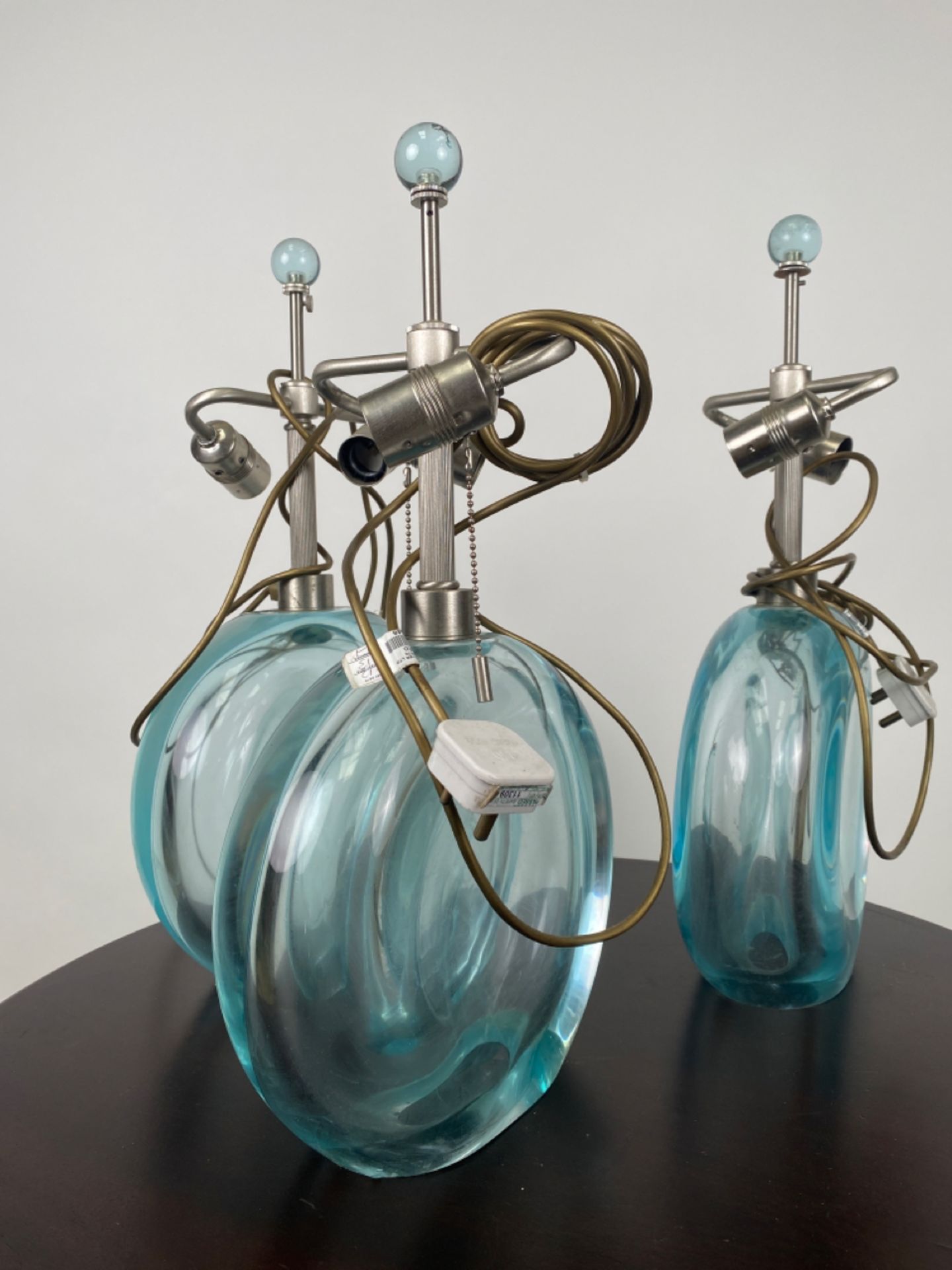 Trio of Donghia Glass Table Lamps - Image 8 of 10