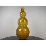 Amber Optical Glass Vase