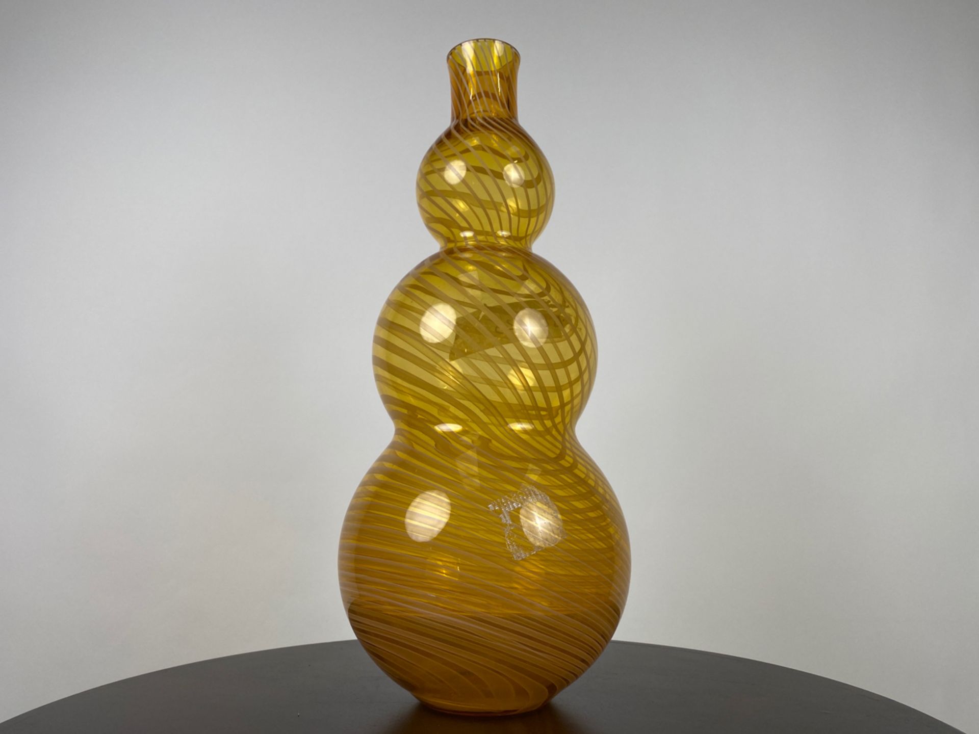 Amber Optical Glass Vase