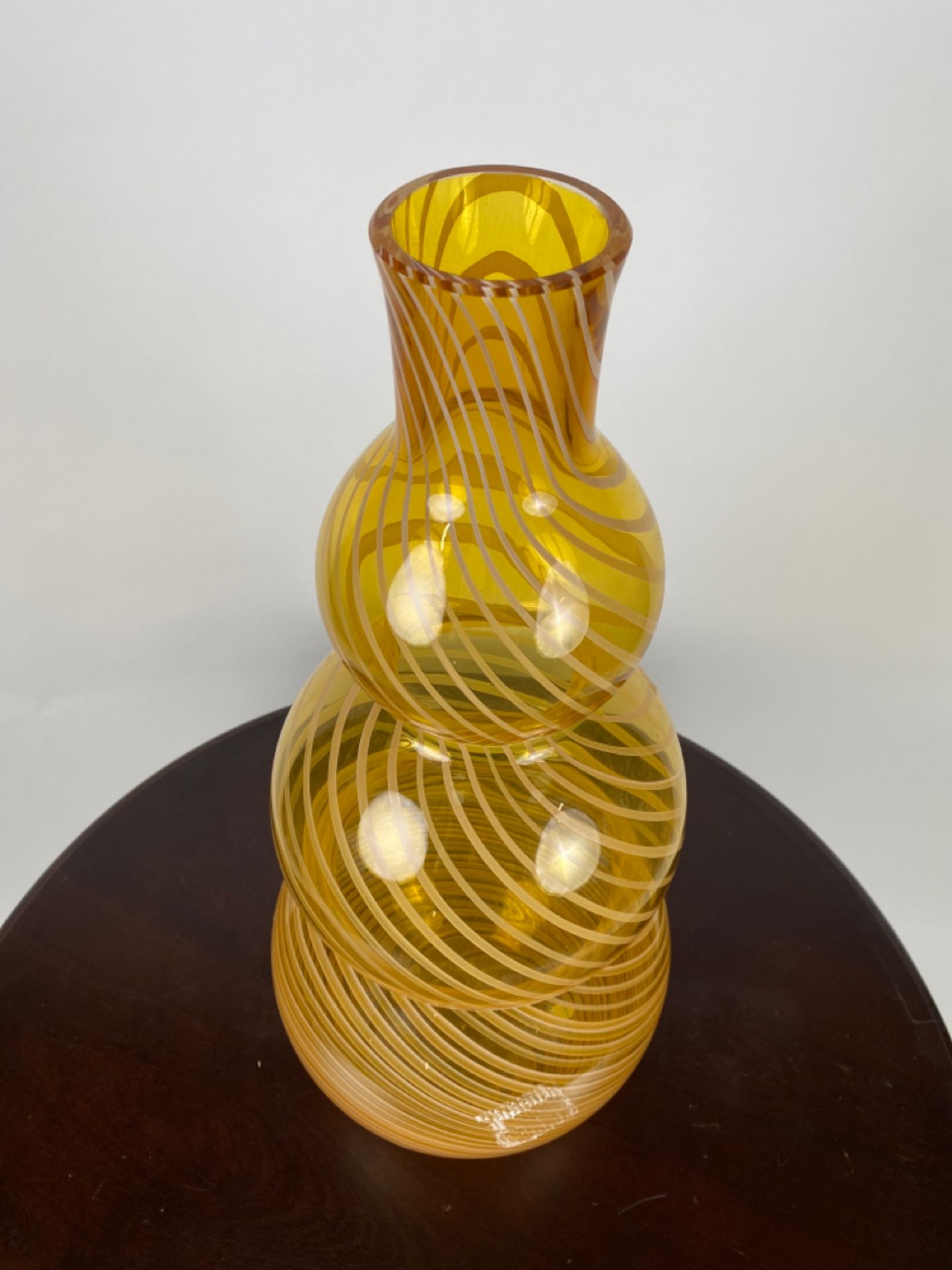 Amber Optical Glass Vase - Image 3 of 3