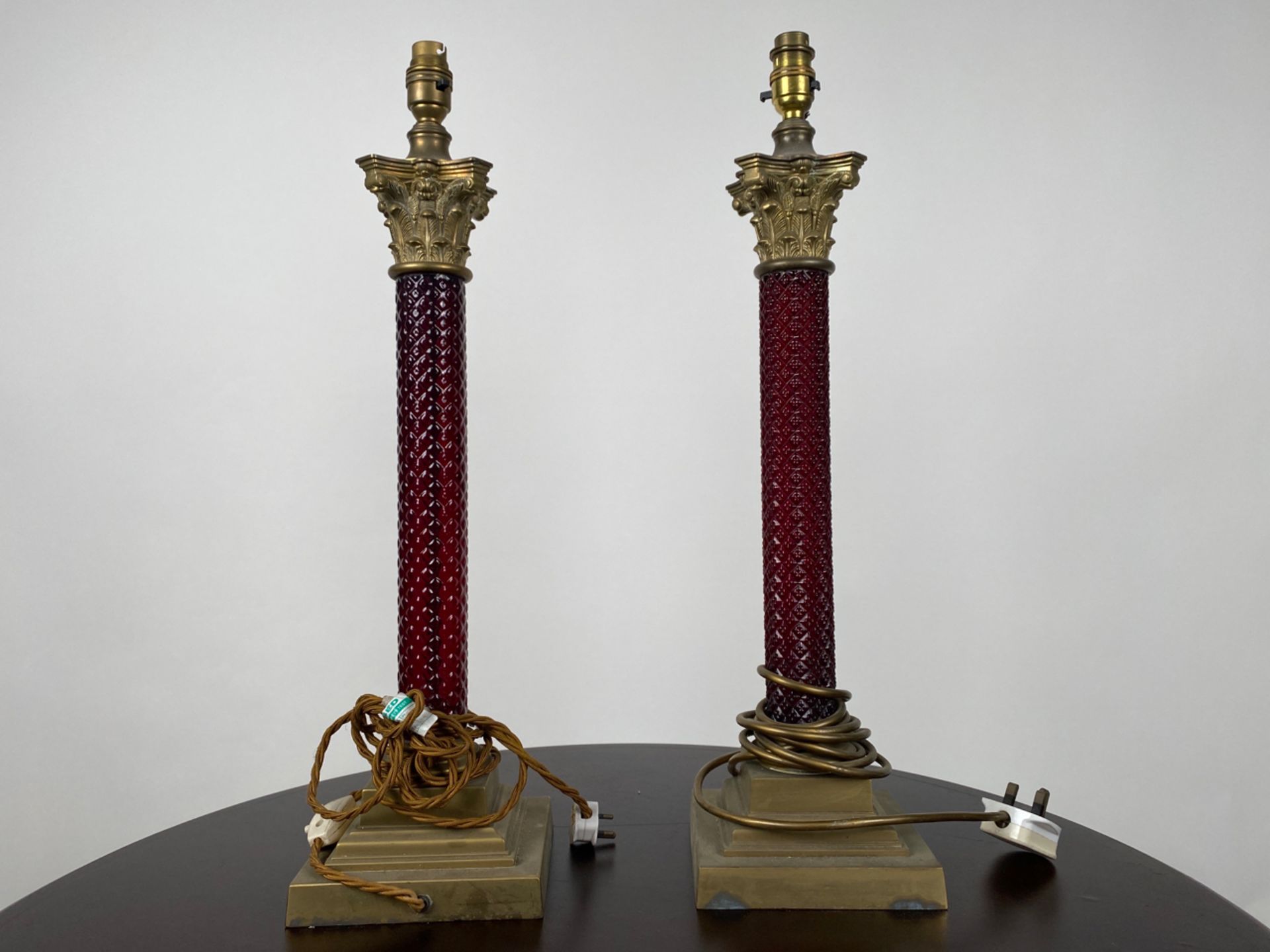 Pair of Decorative Brass Table Lamps