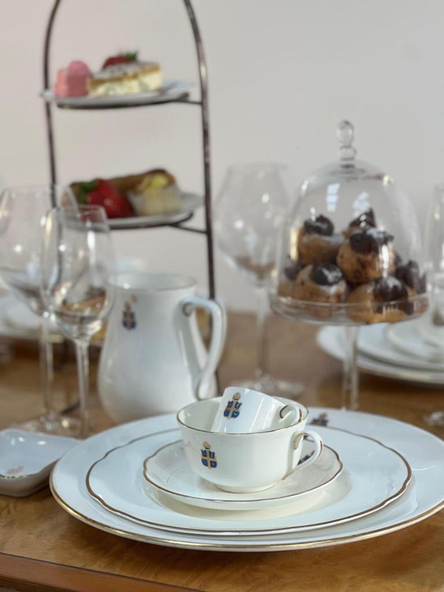 Set of Claridge's Crested Crockery