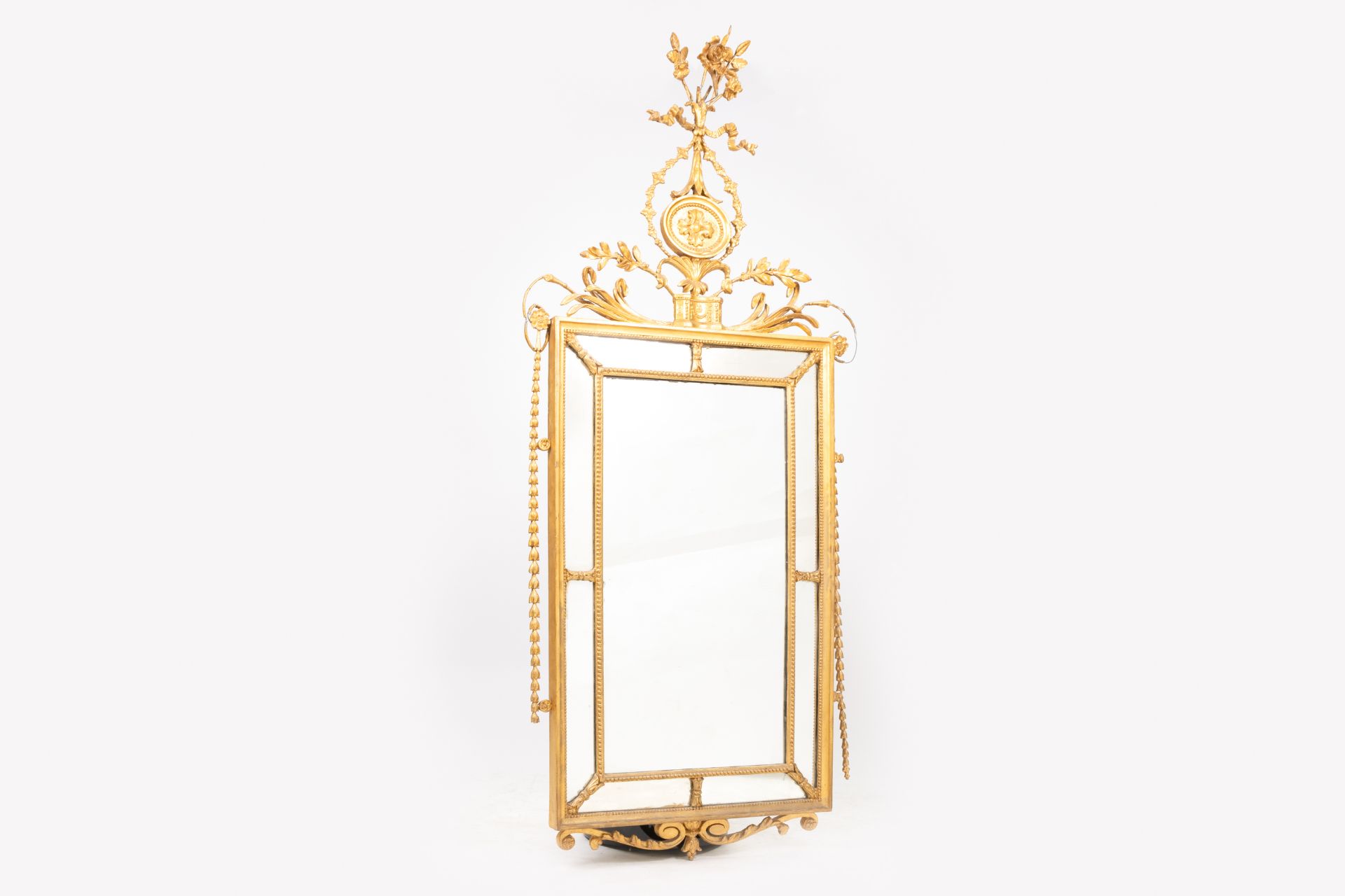 Elegant Louis XVI Style Gold Mirror - Bild 2 aus 2