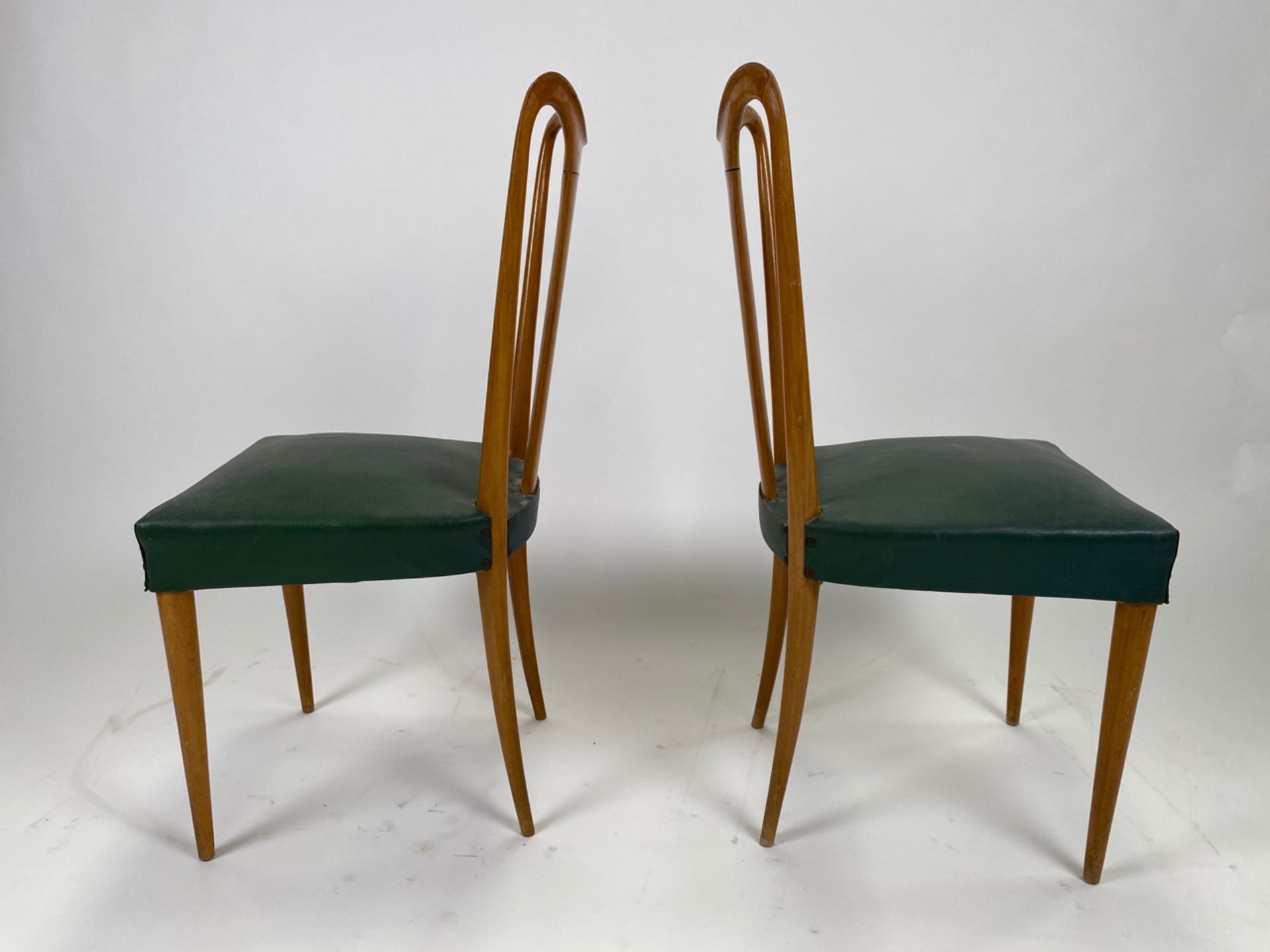 Pair of Ico Parisi Mid-Century Leather Chairs - Bild 5 aus 8