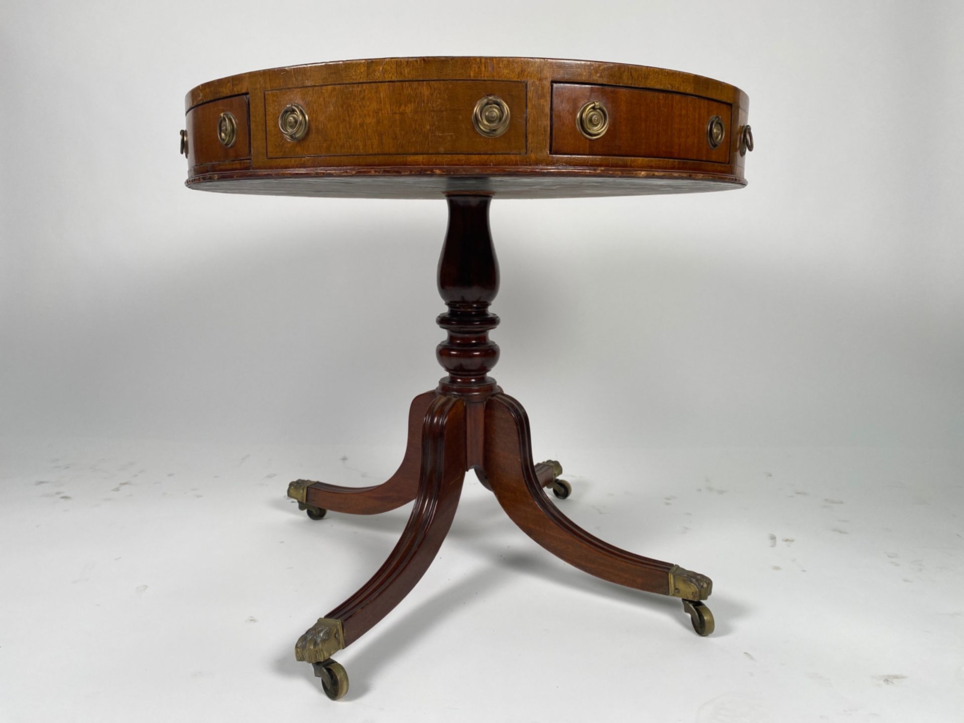 Georgian Style Leather Card Table