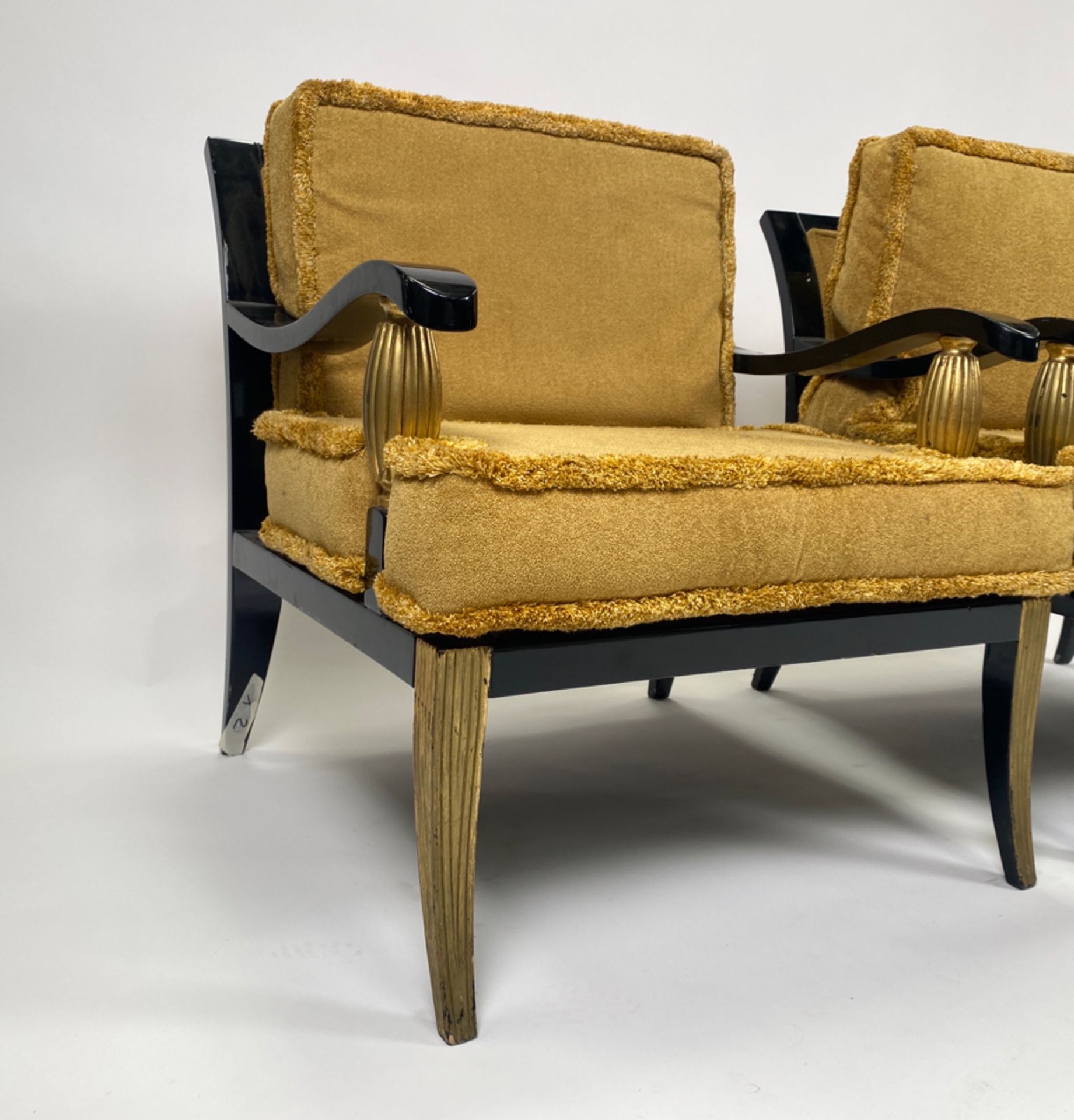 Pair of French Regency Style Lounge Chairs - Bild 3 aus 9