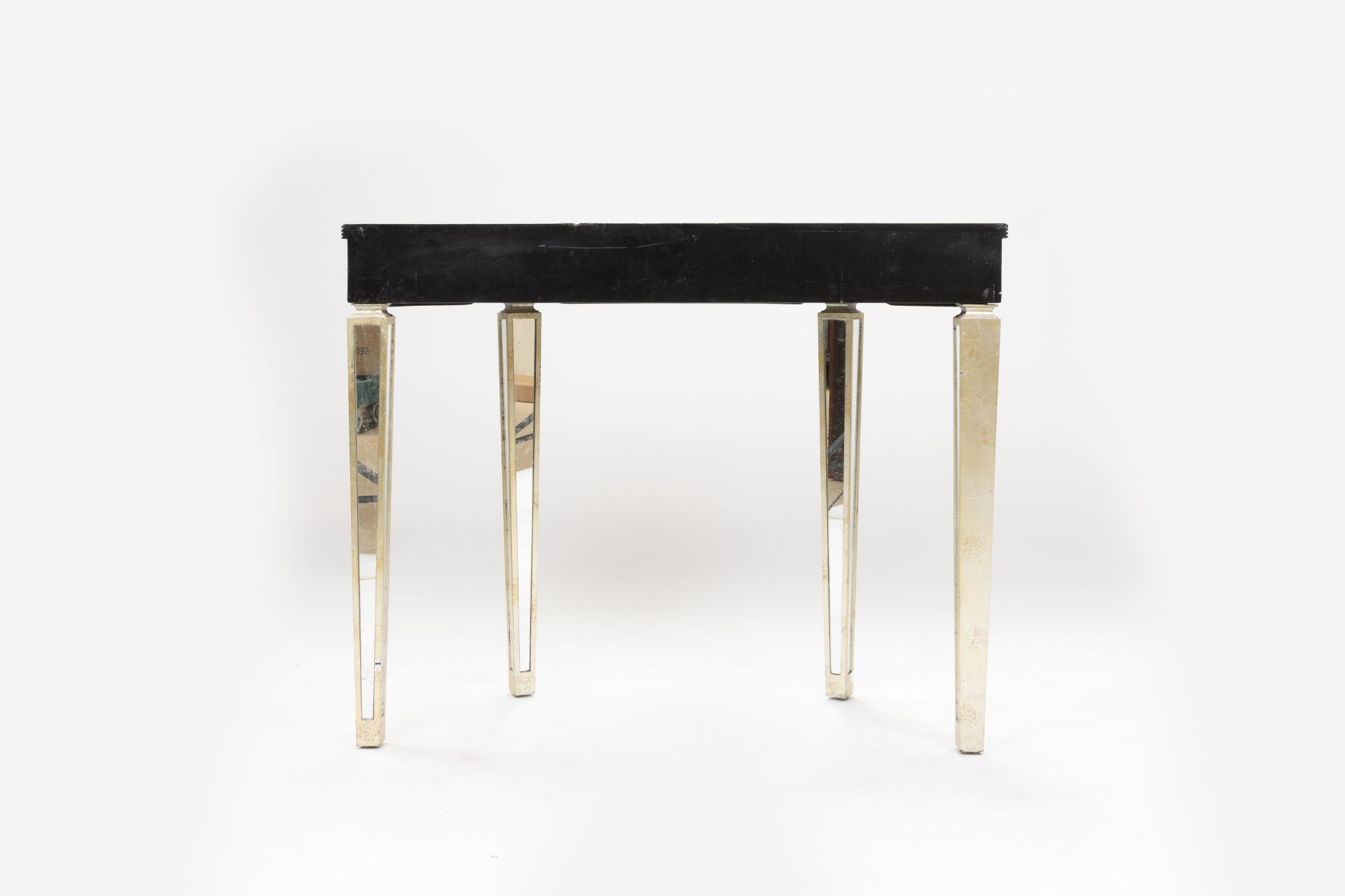 Art Deco Panelled Mirrored Demilune Console Table - Image 4 of 4