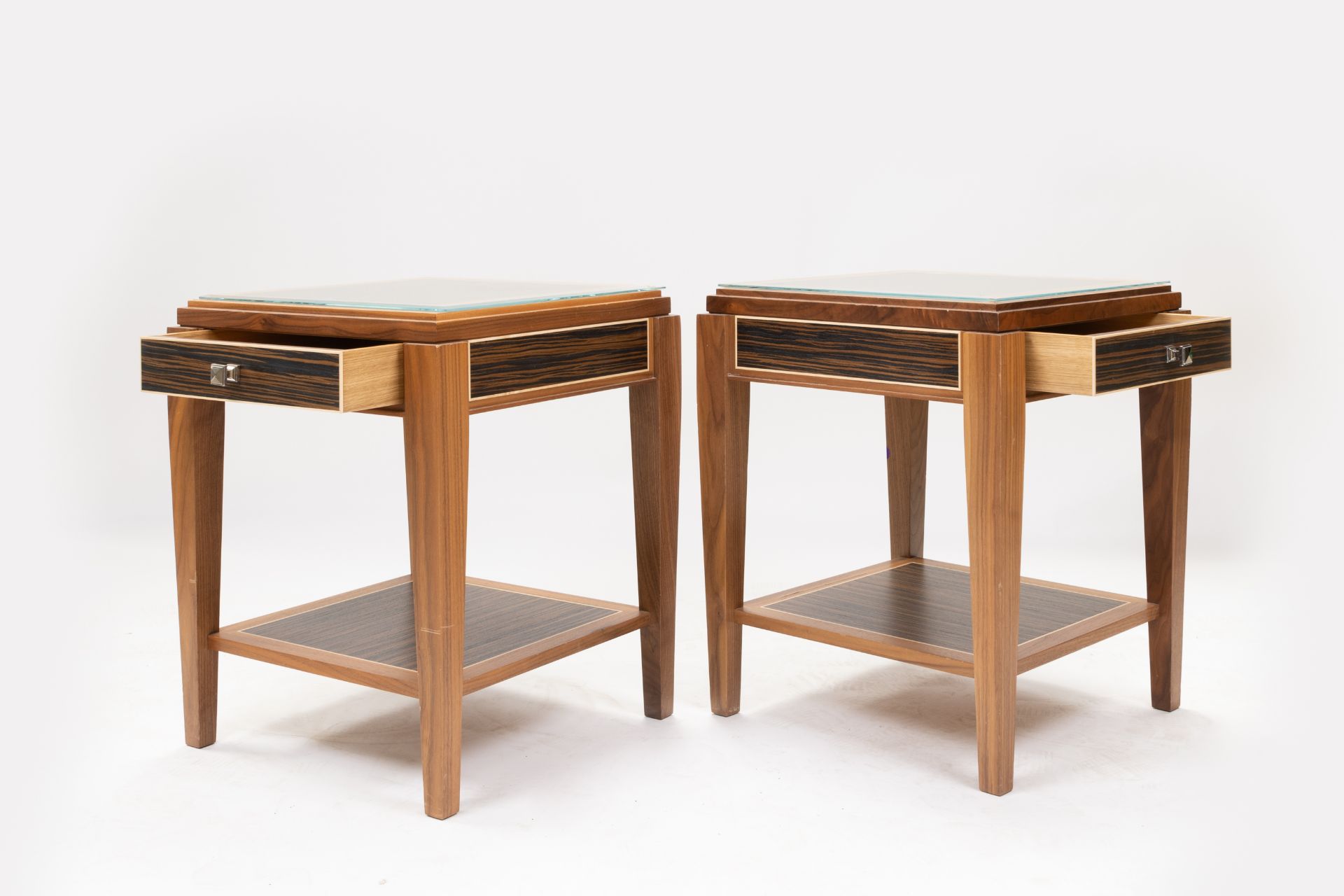 Bespoke Pair of David Linley Side Table for Claridge's - Image 3 of 5