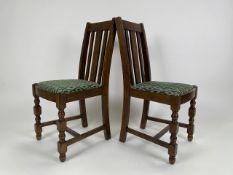 Mayfair Dining Chairs with Green Diamond Padded Seat