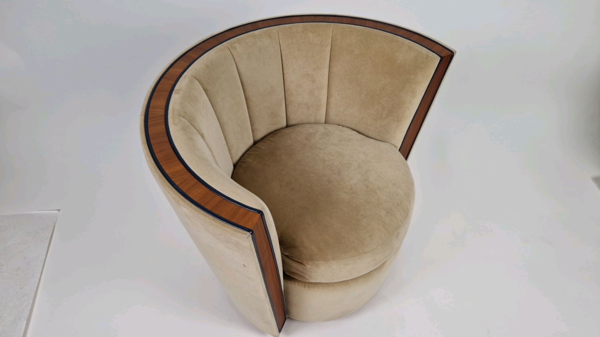 Bespoke Deco Tub Chair Made for Claridge's by David Linley - Image 4 of 9