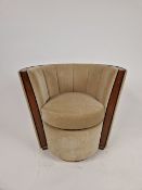 Bespoke Deco Tub Chair Made for Claridge's by David Linley