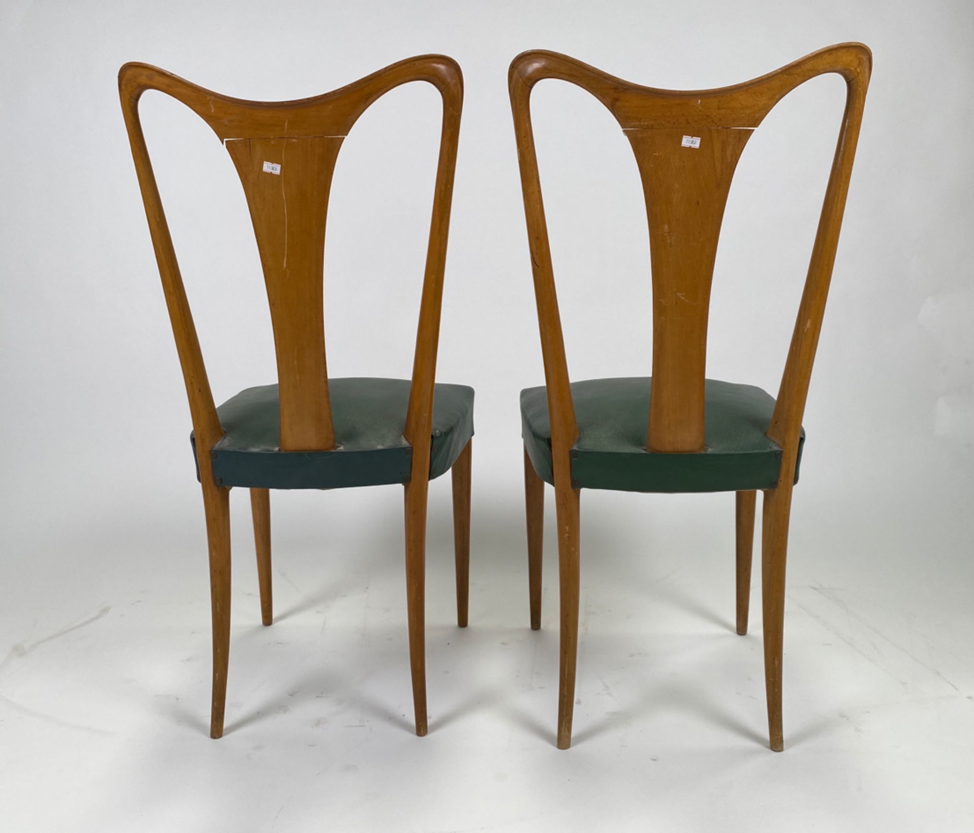Pair of Ico Parisi Mid-Century Leather Chairs - Bild 6 aus 8