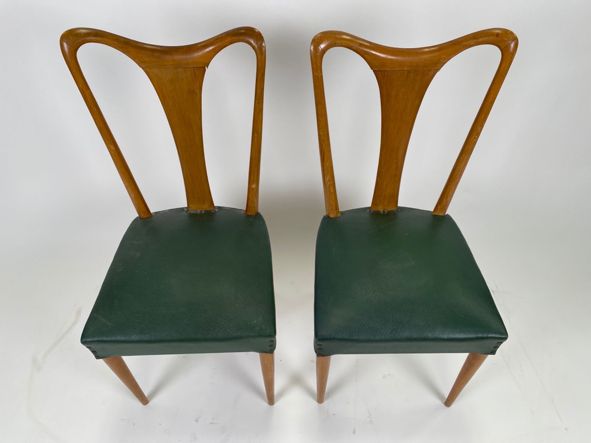 Pair of Ico Parisi Mid-Century Leather Chairs - Bild 3 aus 8