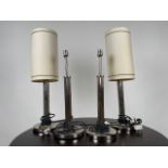 Set of 4 French Style Nickel Table Lamps