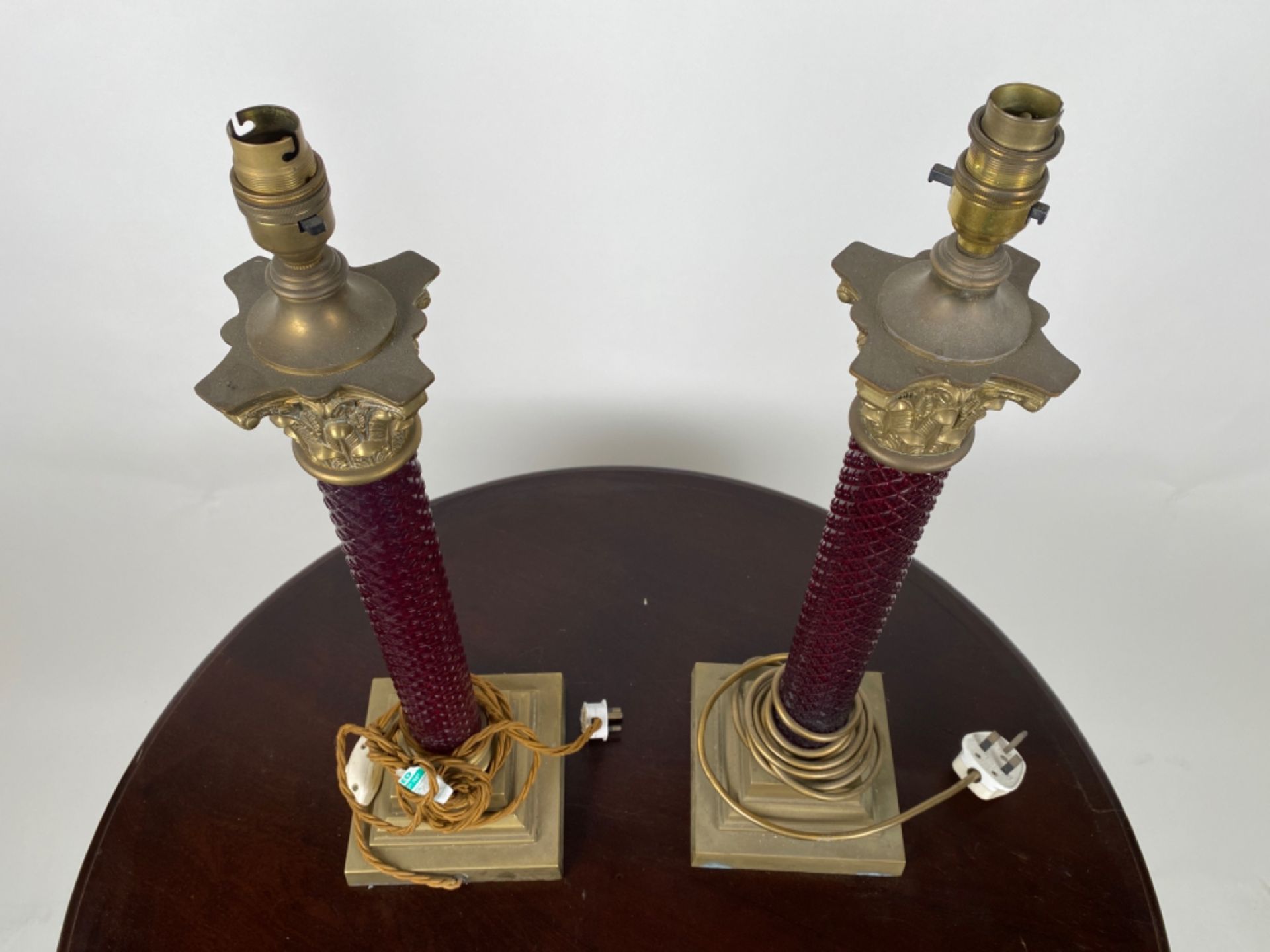 Pair of Decorative Brass Table Lamps - Image 4 of 5