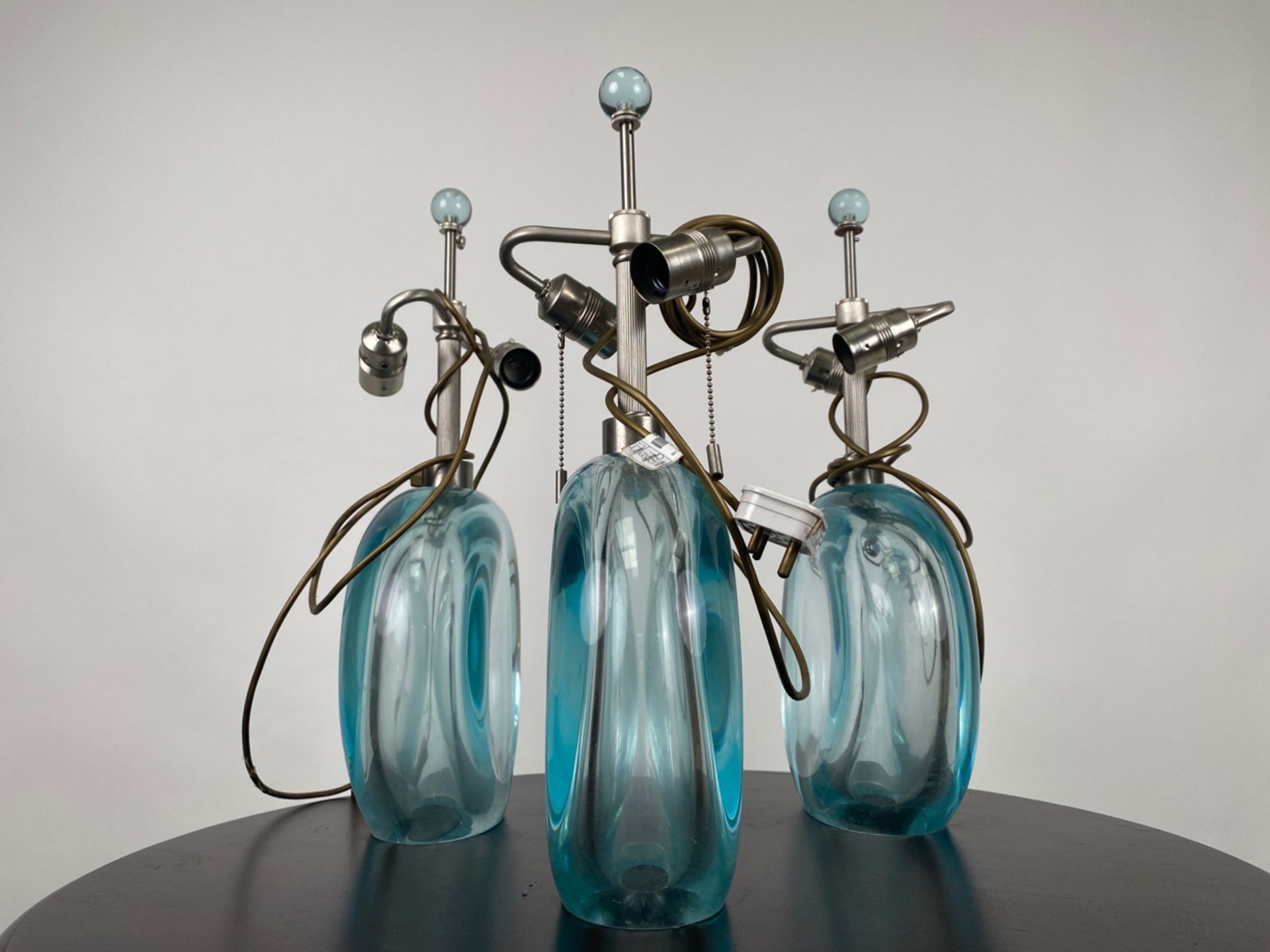 Trio of Donghia Glass Table Lamps - Image 7 of 10