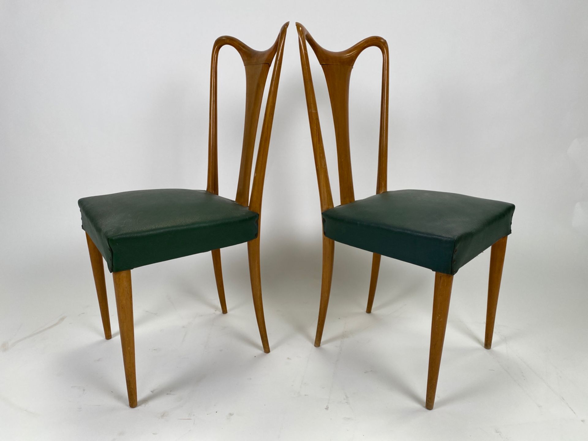 Pair of Ico Parisi Mid-Century Leather Chairs - Bild 4 aus 8