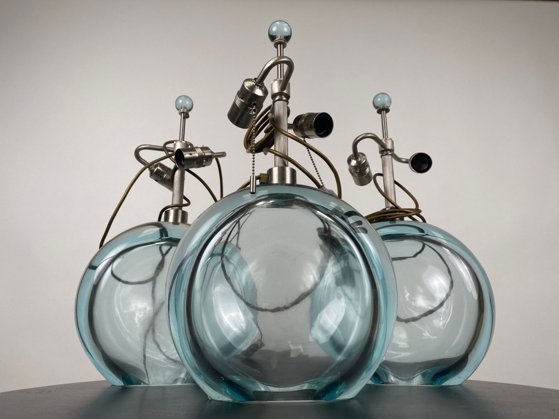 Trio of Donghia Glass Table Lamps - Image 3 of 10