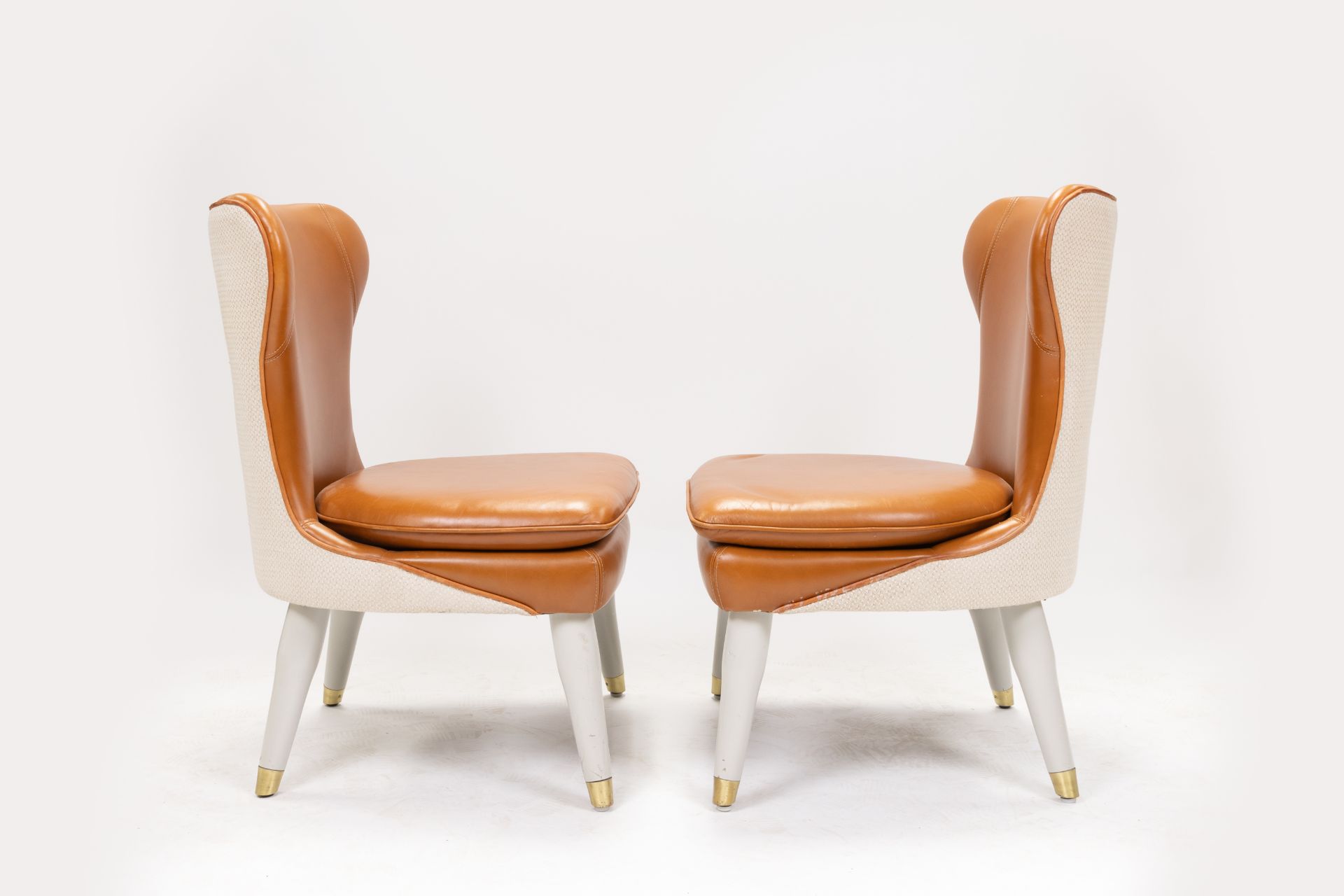 Pair of Ben Whistler Leather Chairs Designed for The Berkeley - Bild 3 aus 5