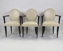 Lot withdrawn - Set of 3 David Linley Armchairs