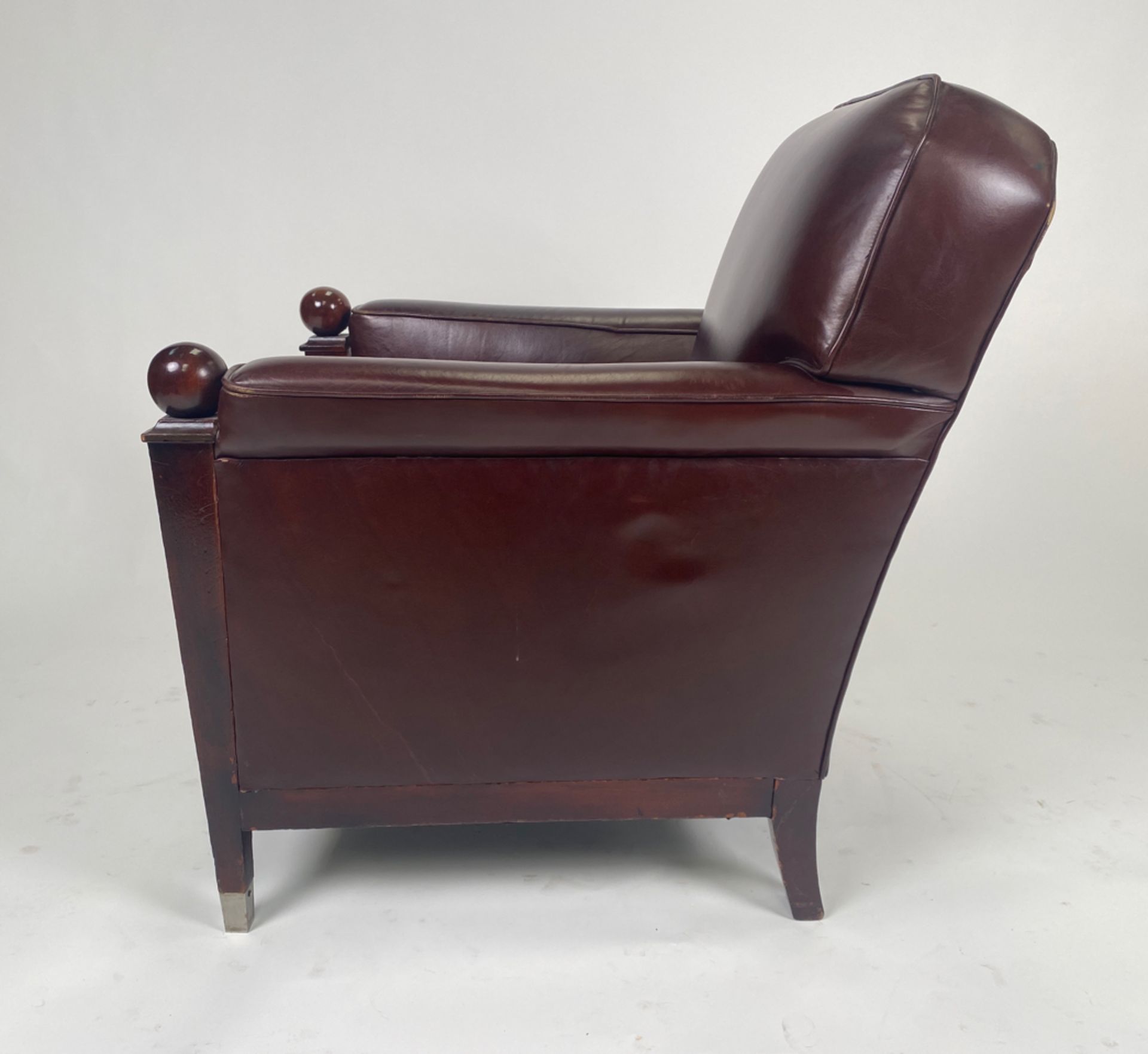Pair of Leather Club Chairs - Image 3 of 7