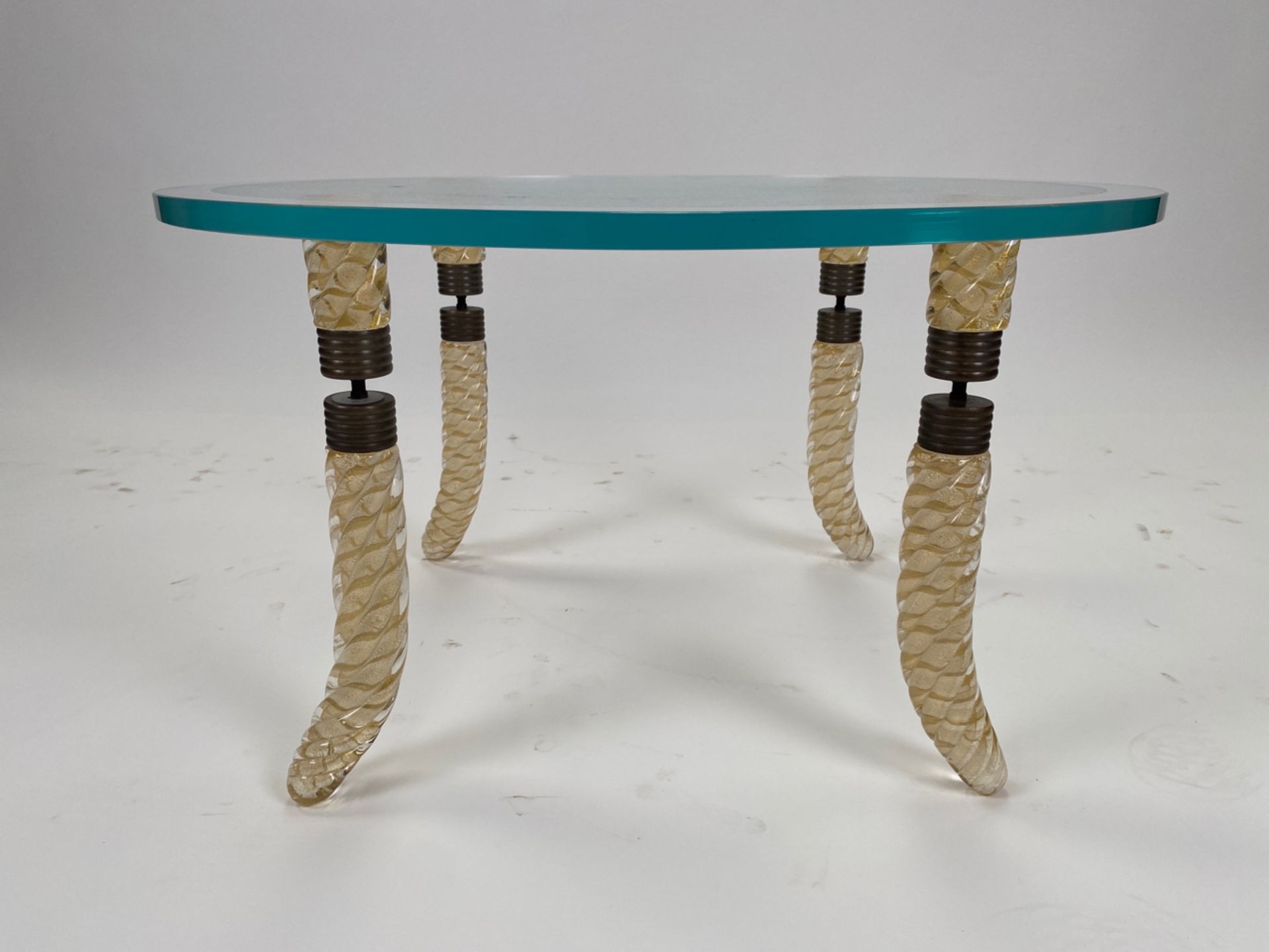 Diane Von Furstenburg Suite Prototype Glass Table - Image 3 of 6