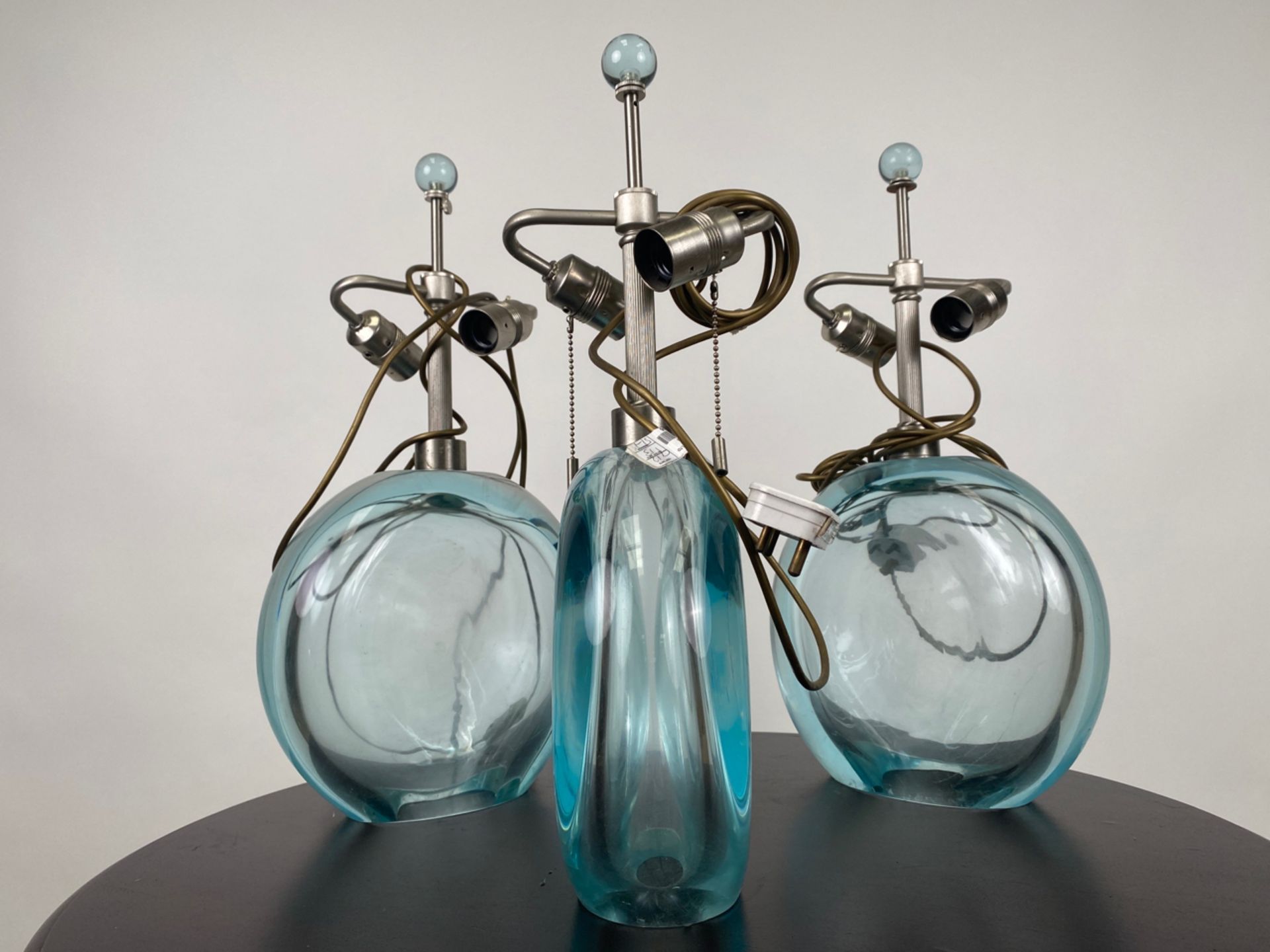 Trio of Donghia Glass Table Lamps - Image 6 of 10