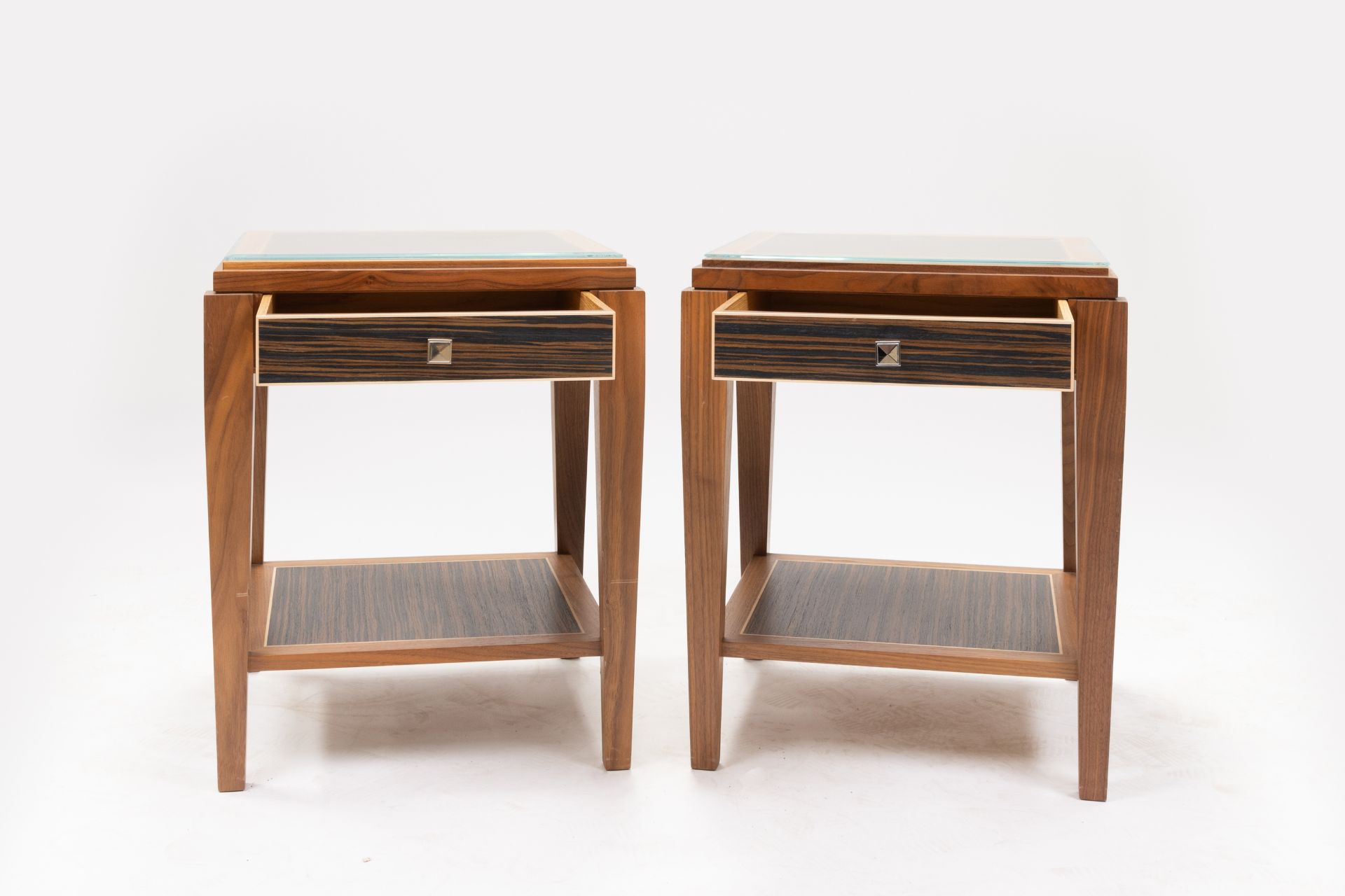 Bespoke Pair of David Linley Side Table for Claridge's - Image 4 of 5