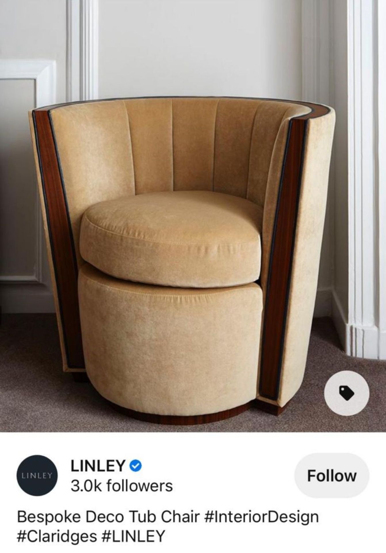 Bespoke Deco Tub Chair Made for Claridge's by David Linley - Bild 9 aus 10