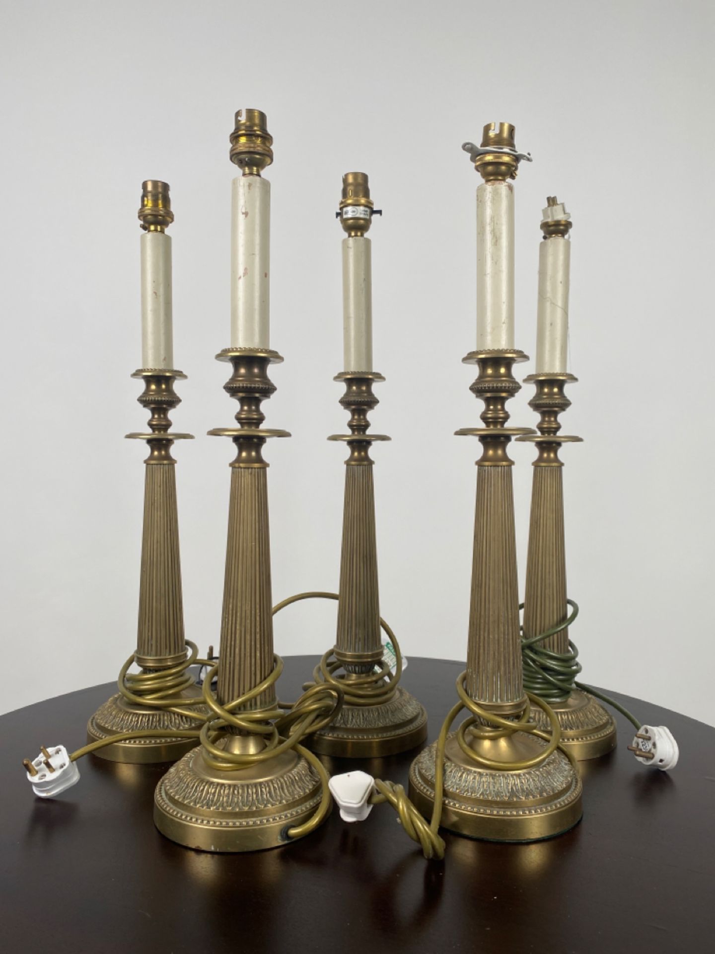 Set of 5 Mid Century Brass Table Lamps - Bild 2 aus 4