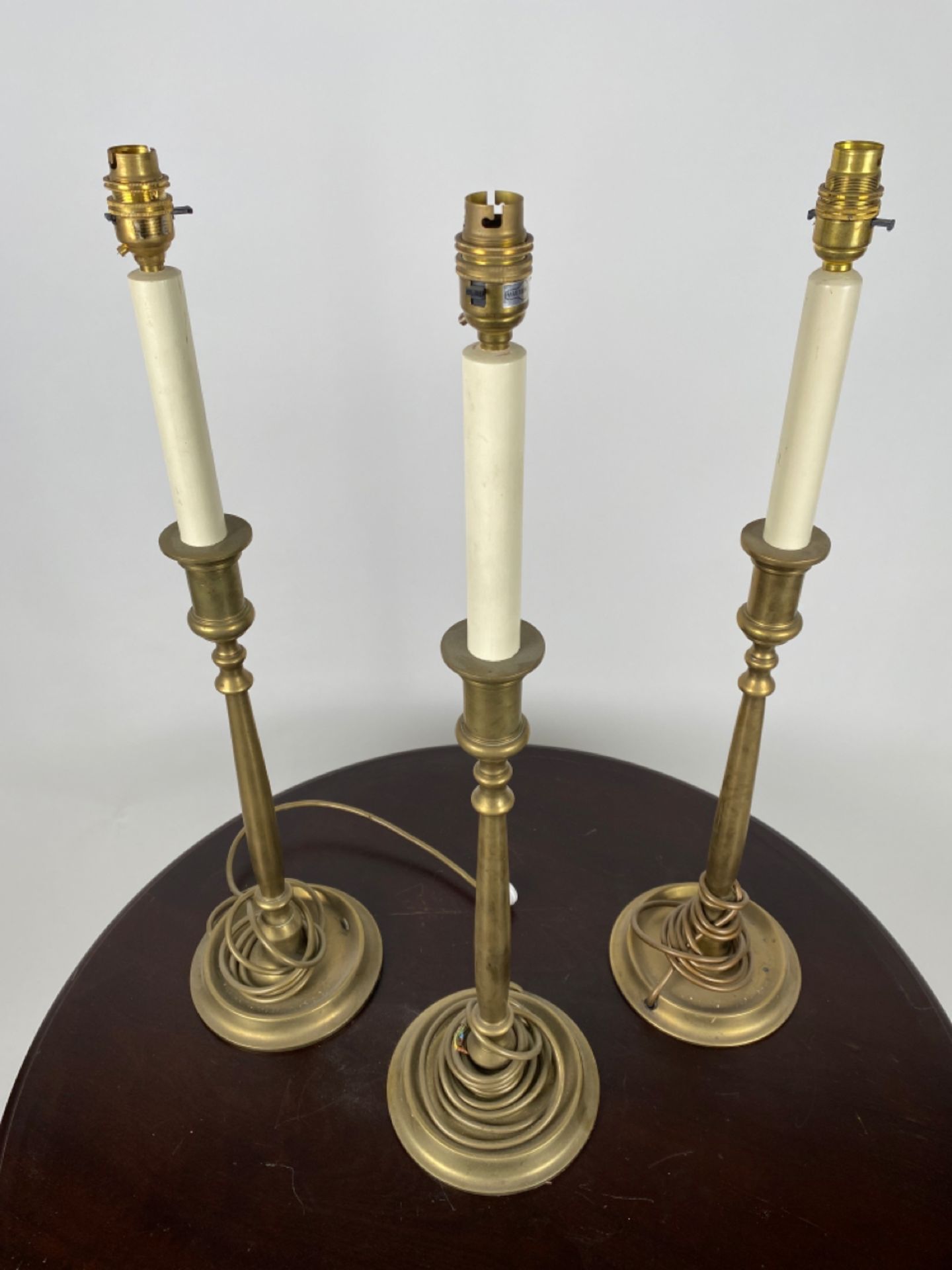 Trio of Bronze Plated Table Lamps - Bild 2 aus 3