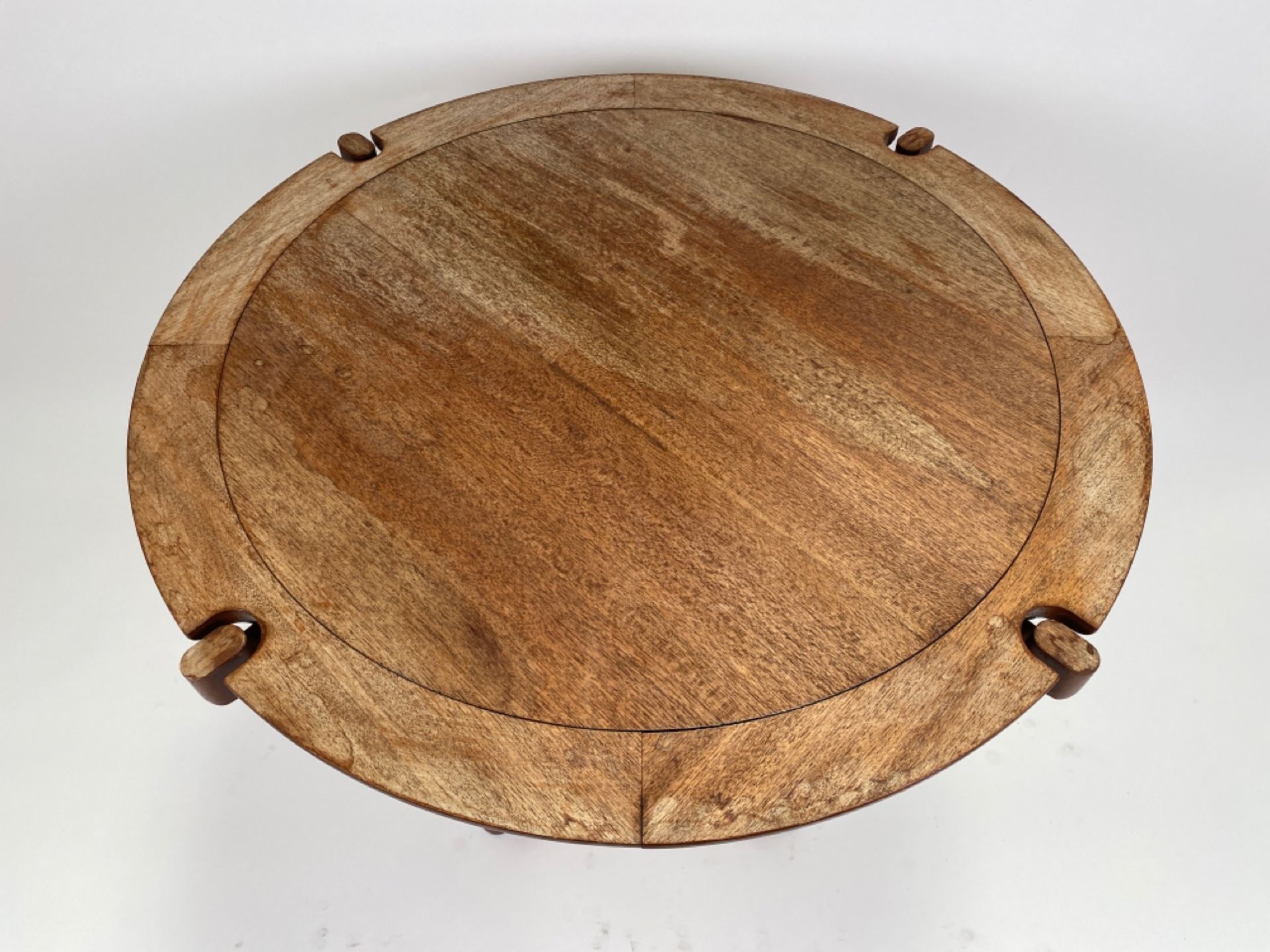 Round Dining Table with Solid Wooden Frame - Image 2 of 2