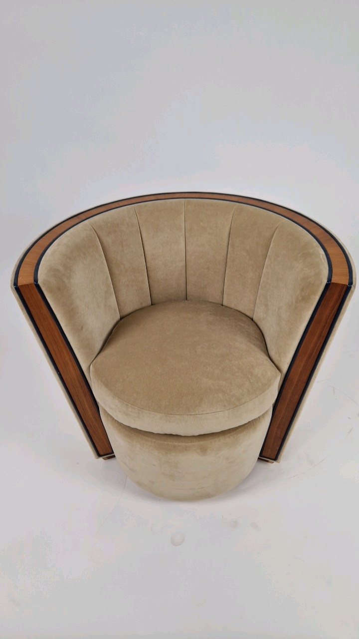 Bespoke Deco Tub Chairs Made for Claridges by David Linley - Image 2 of 2