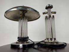 Pair of Art Deco Style Glass Table Lamps