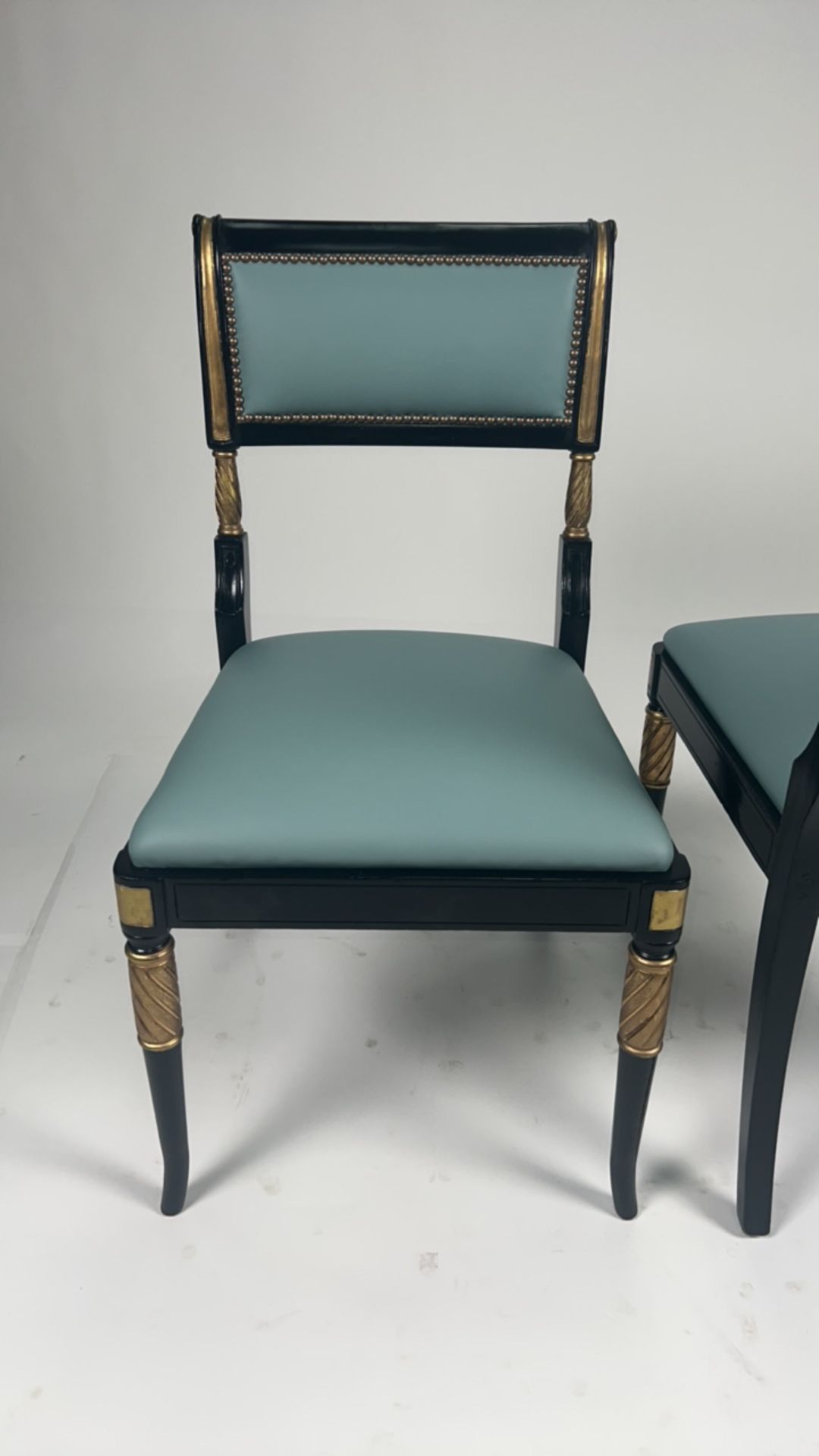 Pair of Wooden Upholstered Chairs