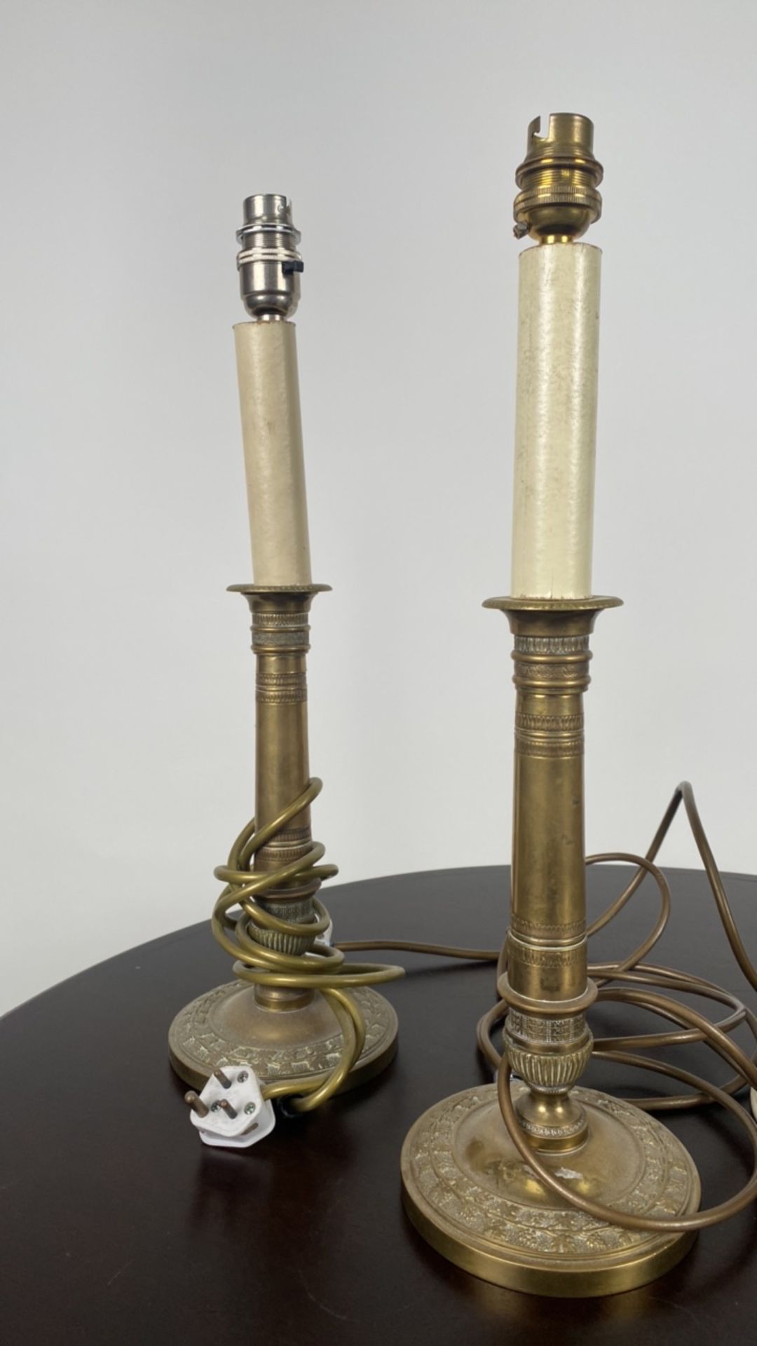 Set of 4 Mid Century Brass Table Lamps - Image 3 of 5