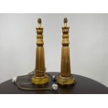 Set of 4 Brass Effect Table Lamps