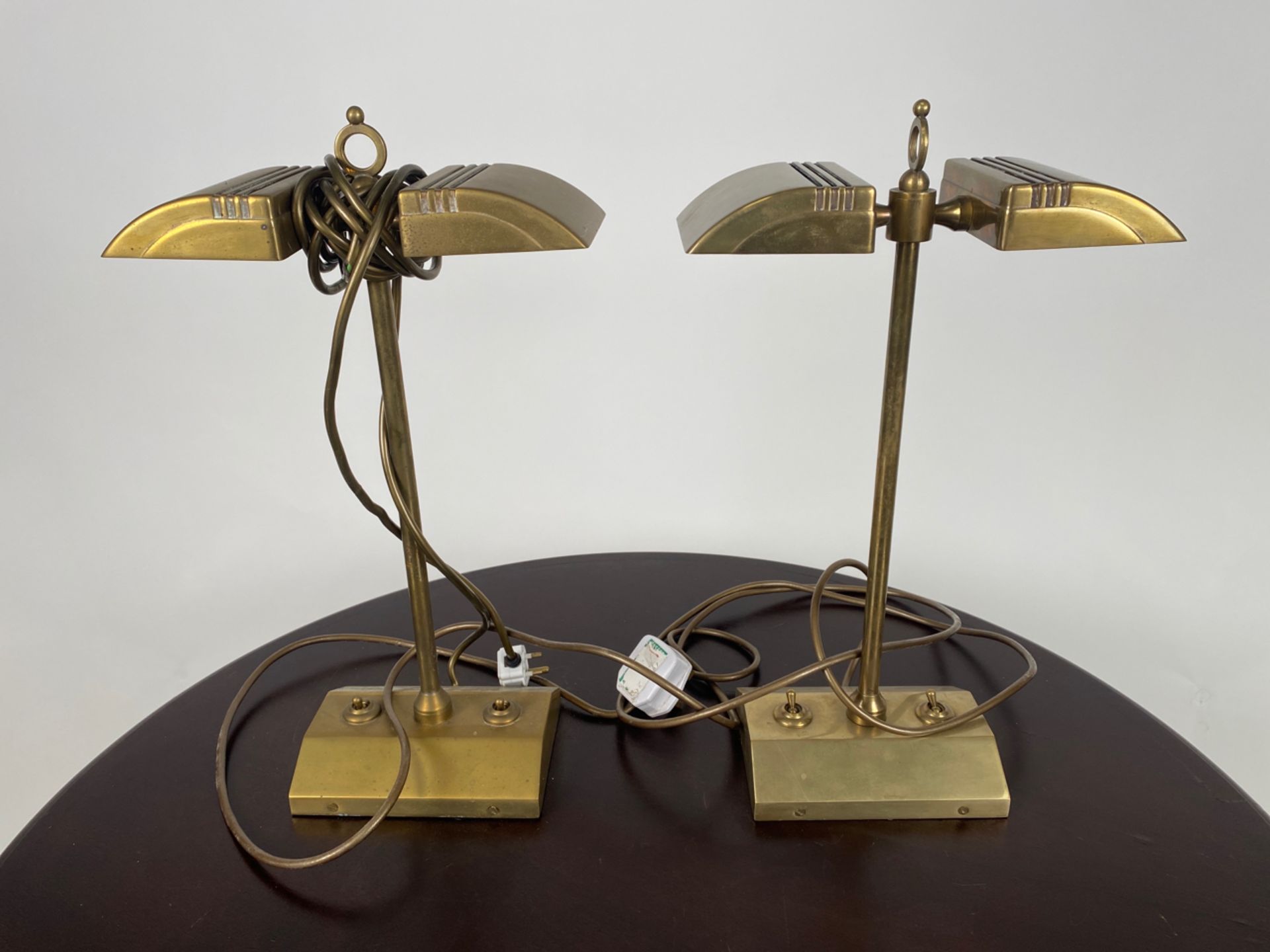 Pair of Brass Reading Lamps - Bild 2 aus 5