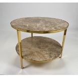 Italian Marble Two Tiered Coffee Table