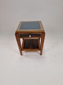 Ben Whistler Shotley Beside Table Midnight Leather Top