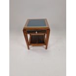 Ben Whistler Shotley Beside Table Midnight Leather Top