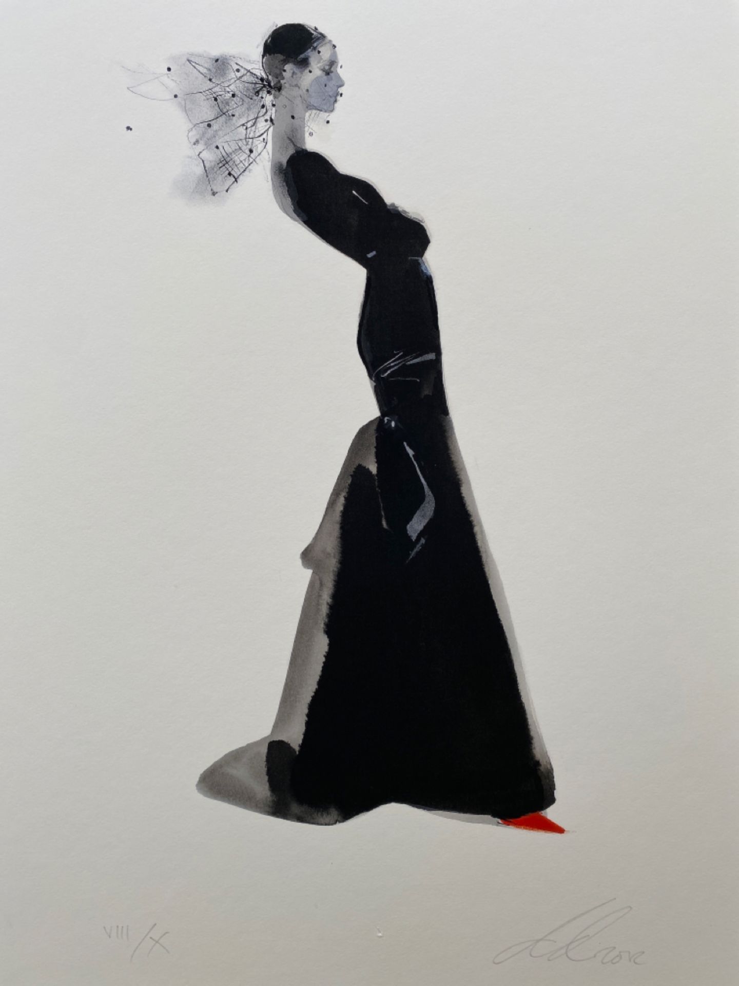 Pair of David Downton Signed Fashion Prints - Image 2 of 6